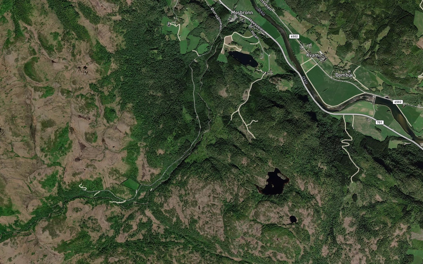 Satellite map of the Kalkrokbekken