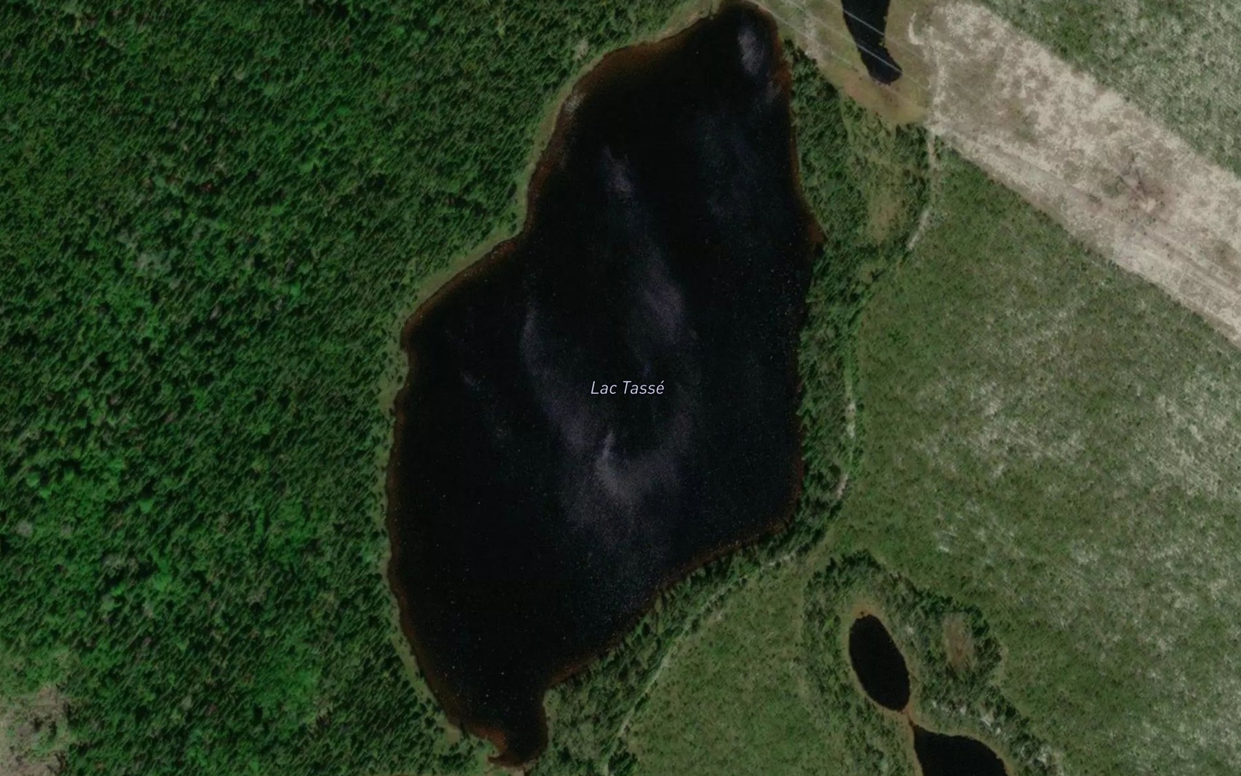 Satellite map of the Lac Tasse