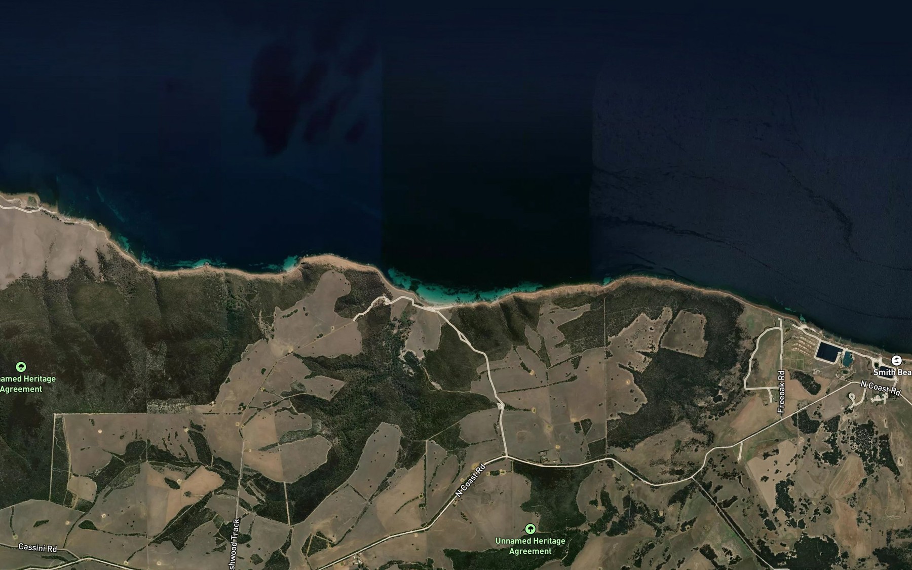 Satellite map of the Dagwood Bay