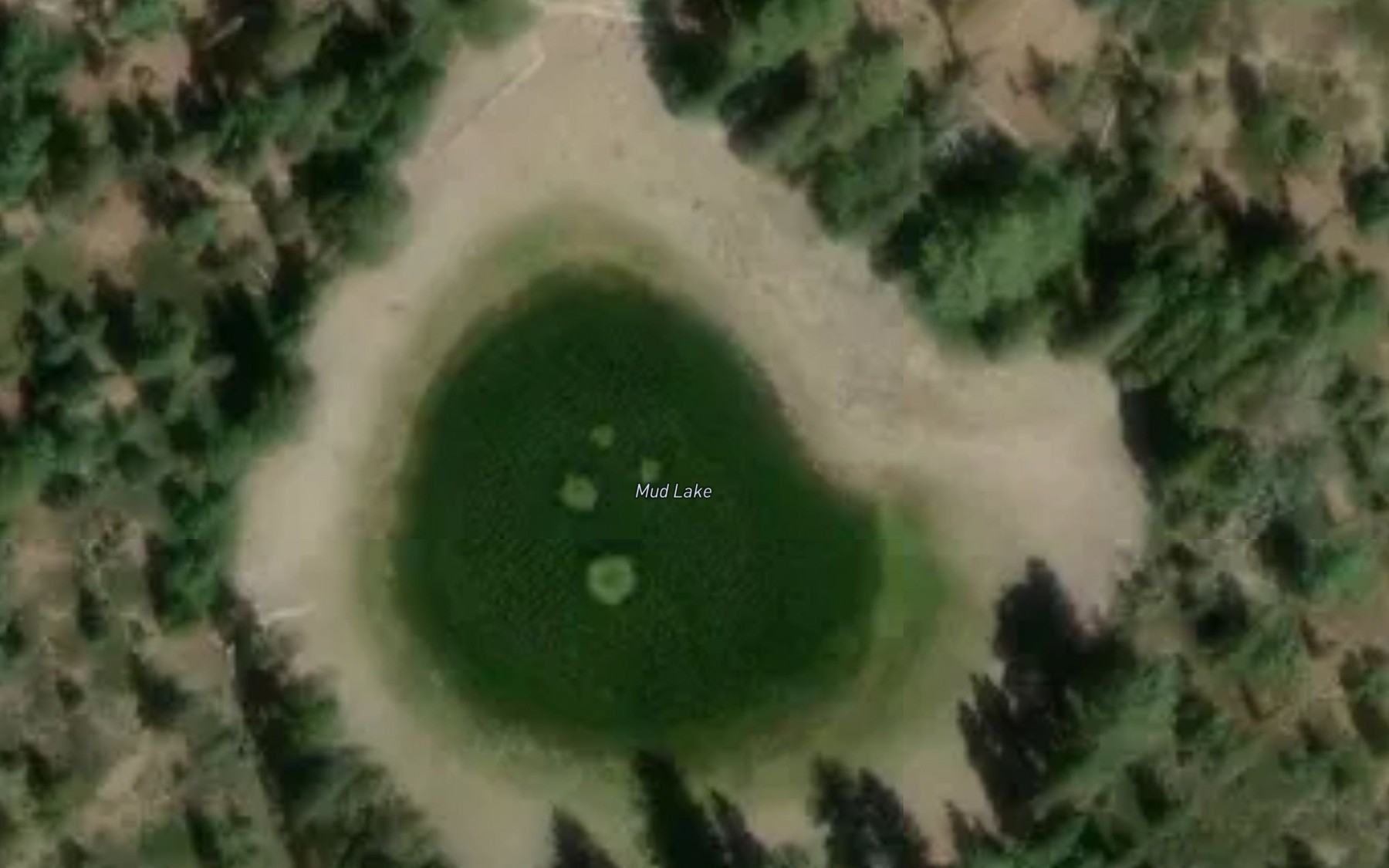 Satellite map of the Mud Lake