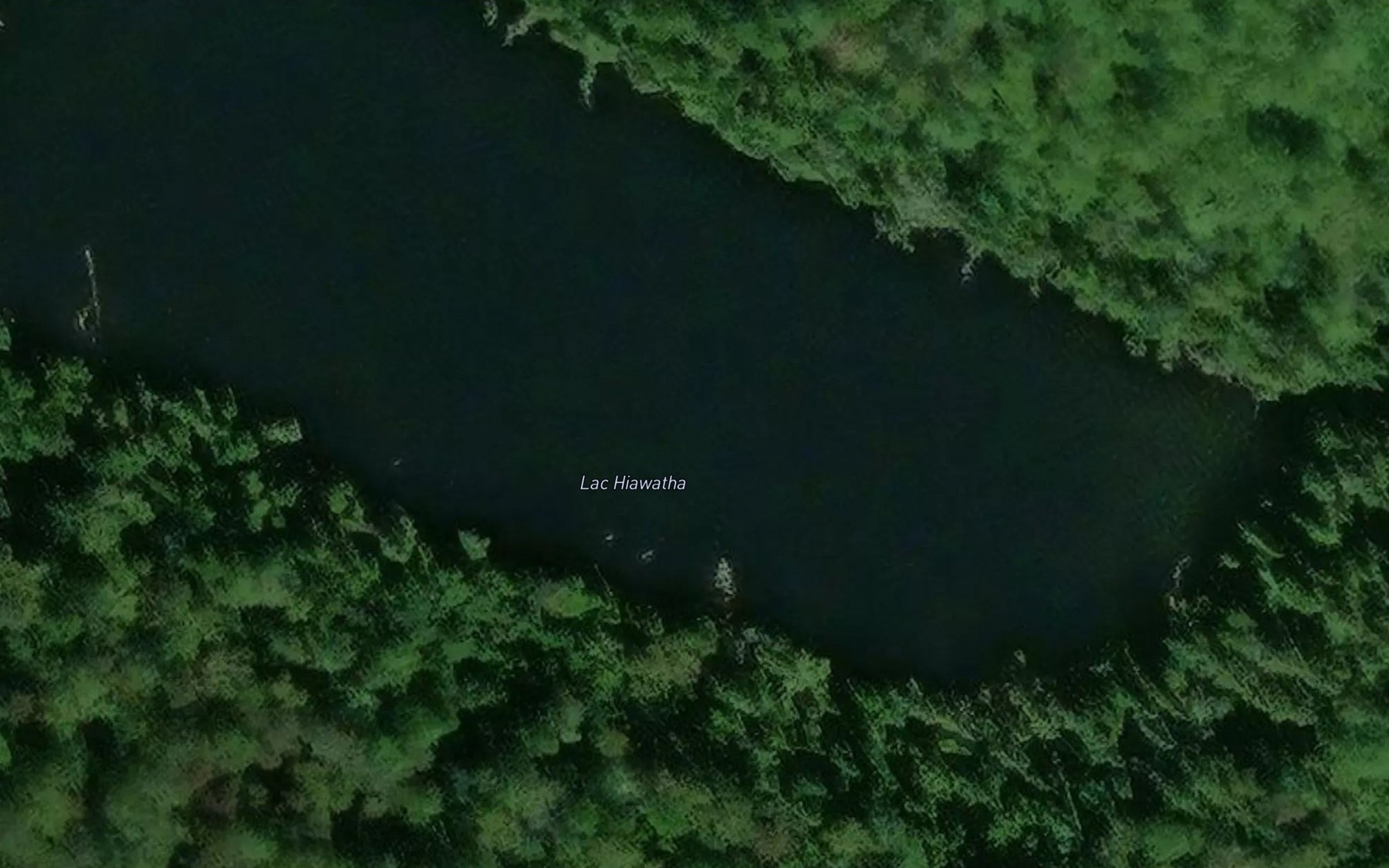 Satellite map of the Lac Hiawatha