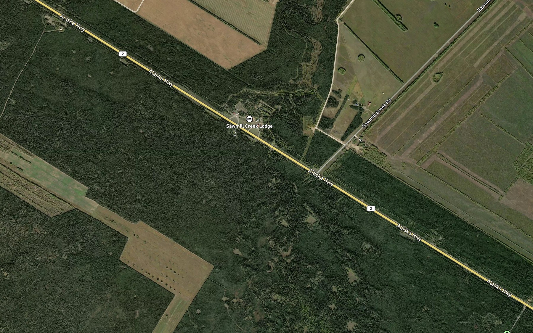 Satellite map of the Arrow Creek