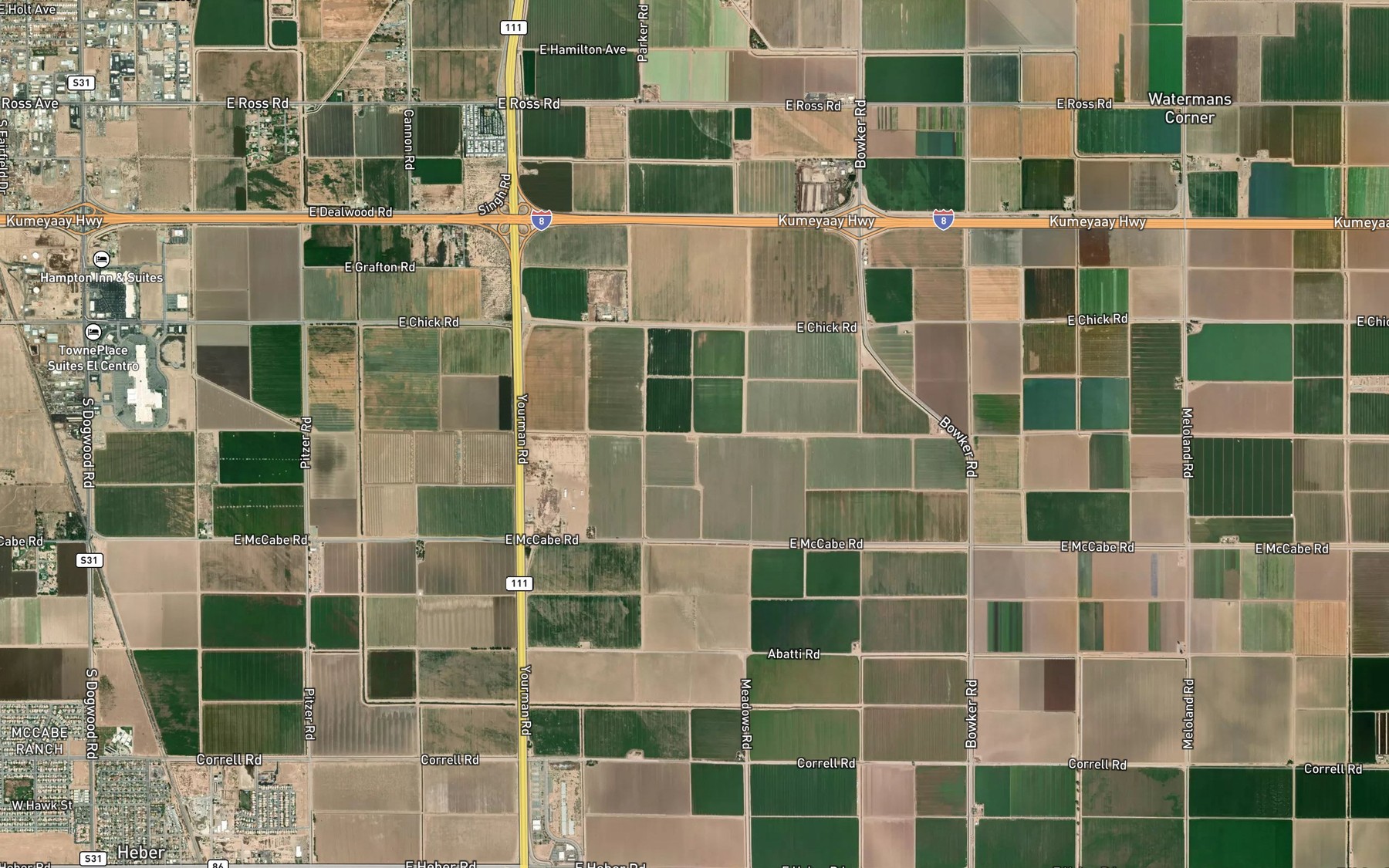 Satellite map of the Acacia Lateral Five