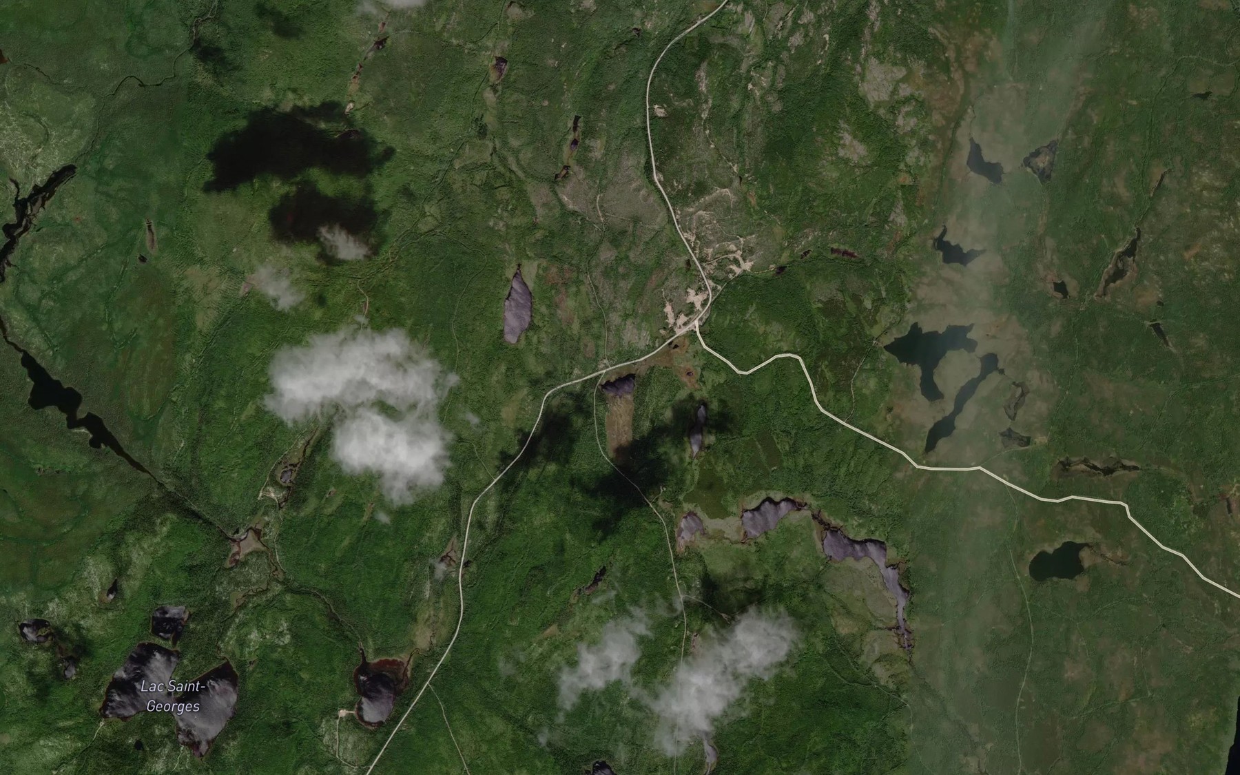 Satellite map of the Lac Saint-Bernard