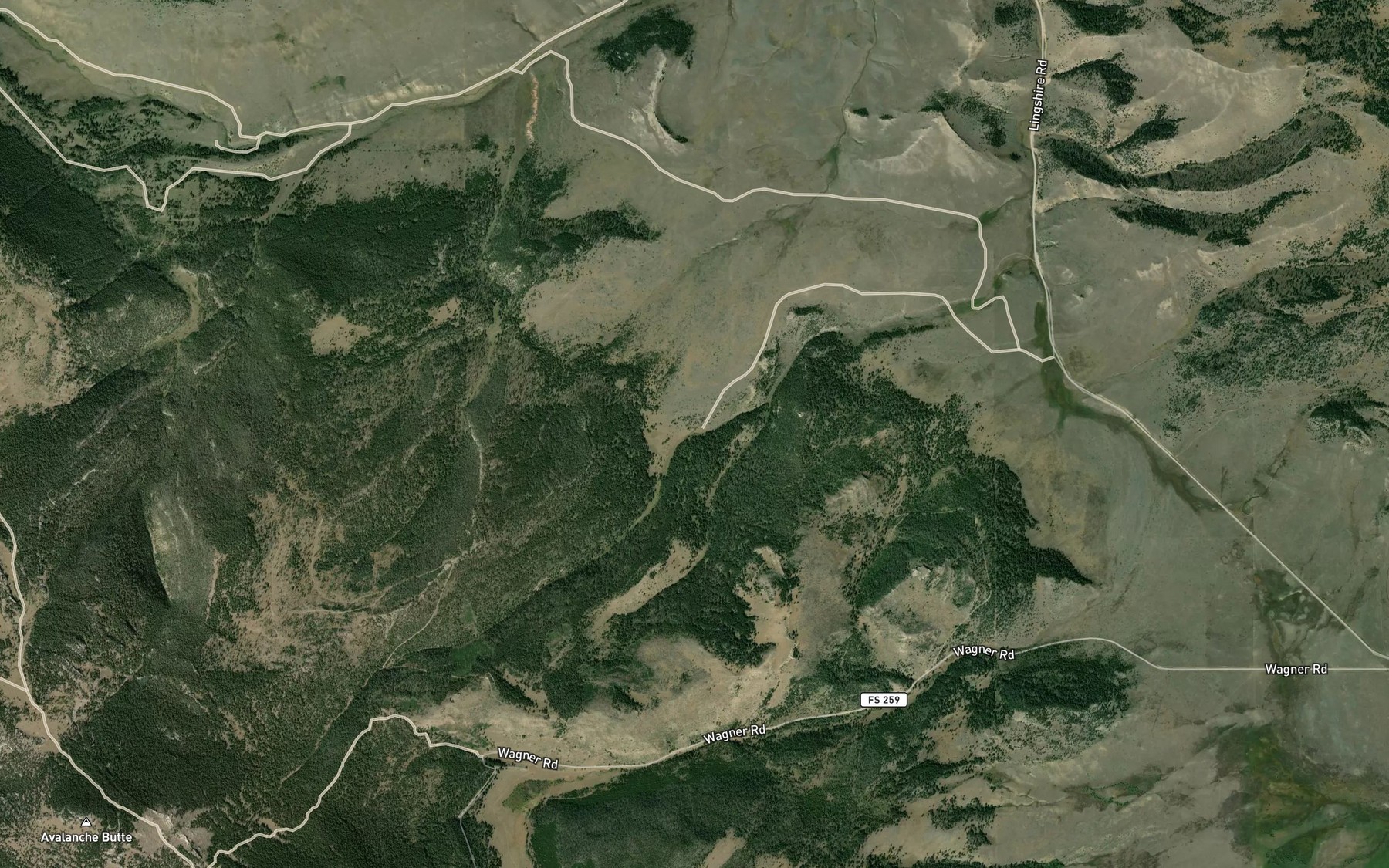 Satellite map of the Crystal Spring