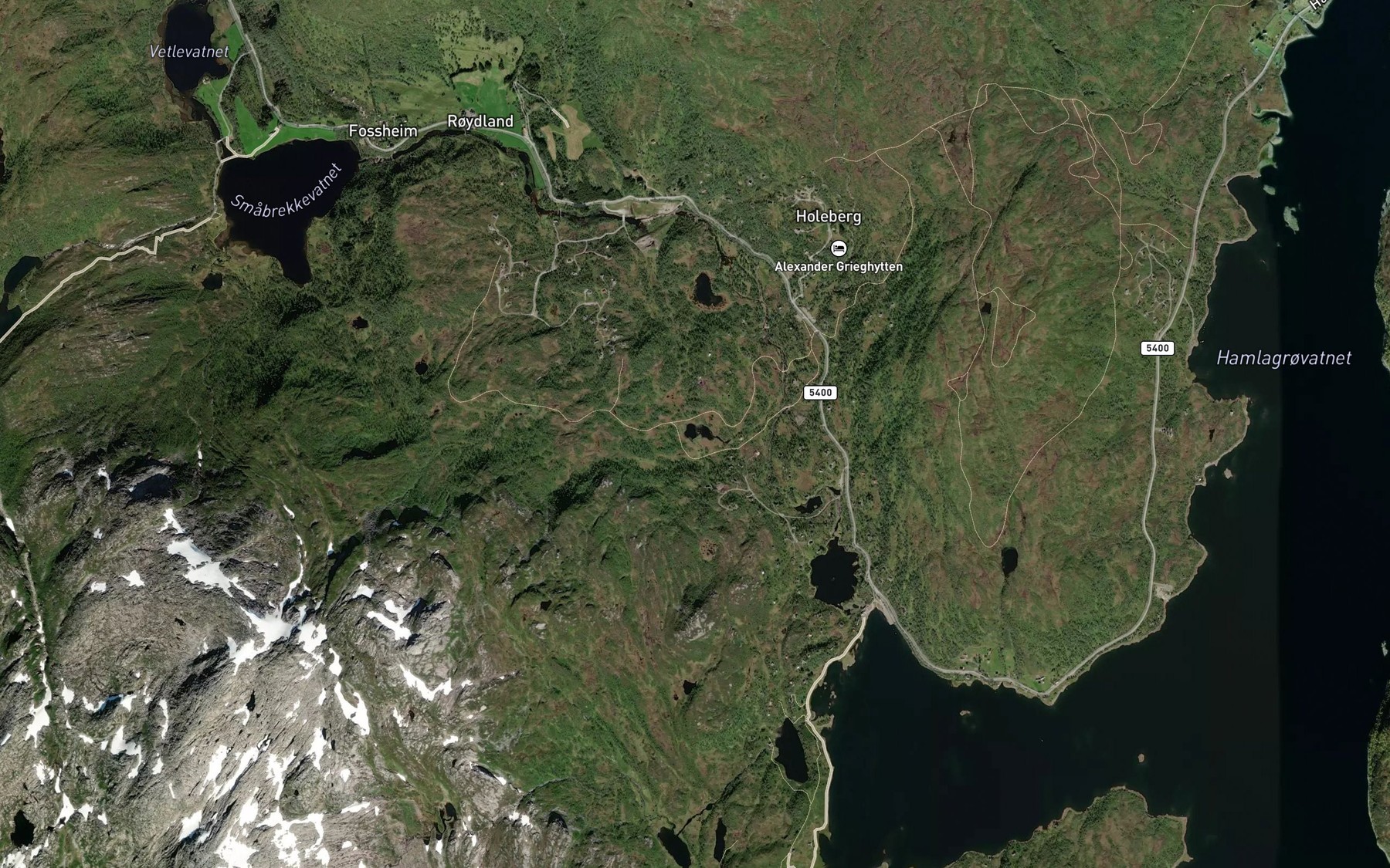 Satellite map of the Ovretjorni