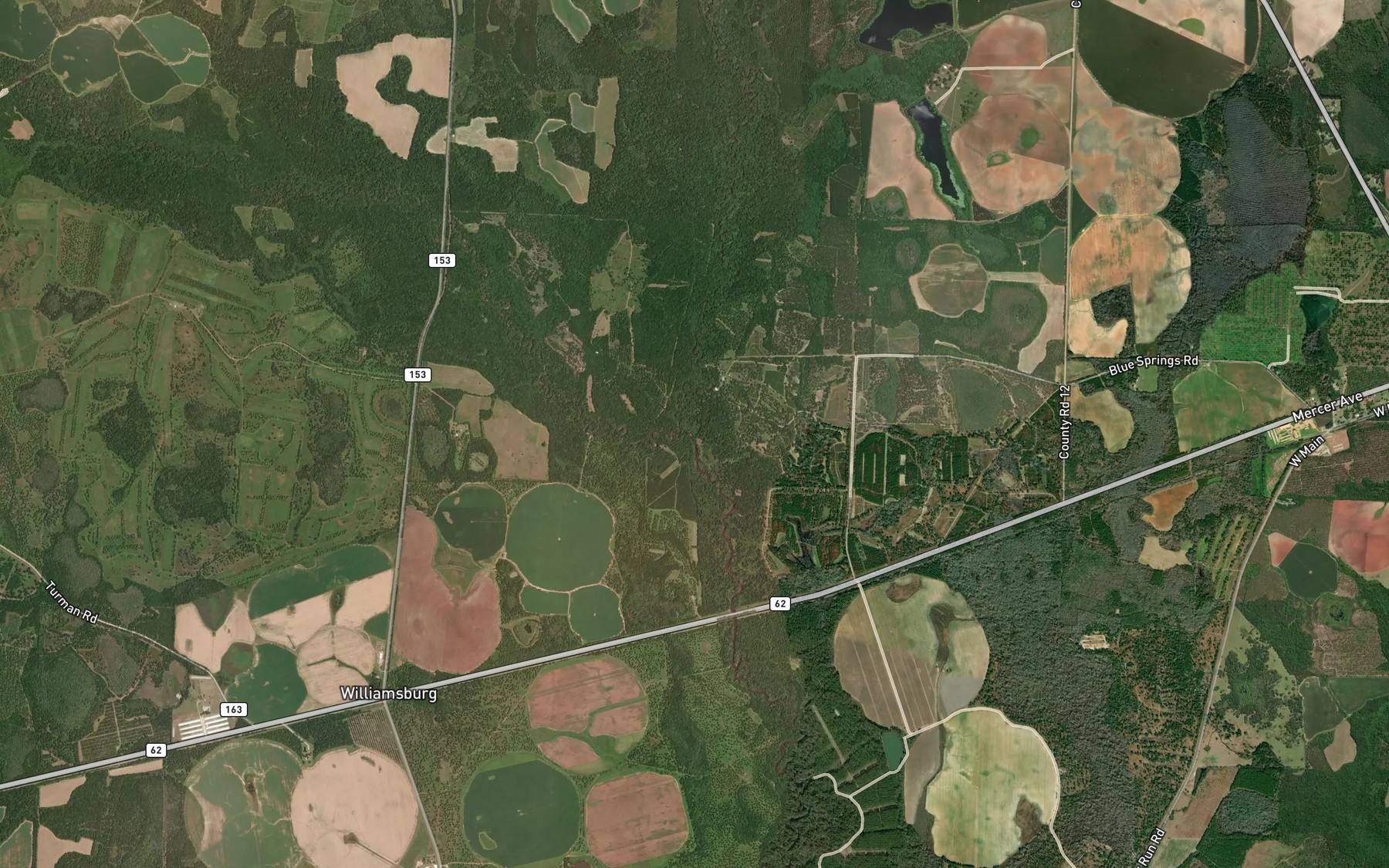 Satellite map of the Pachitla Creek