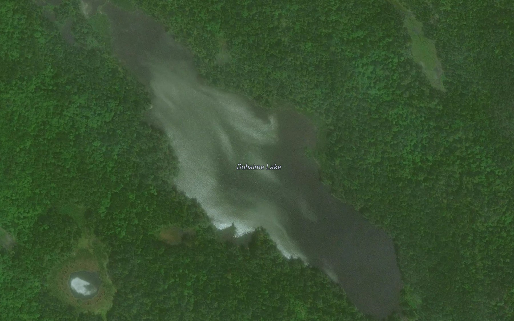 Satellite map of the Duhaime Lake