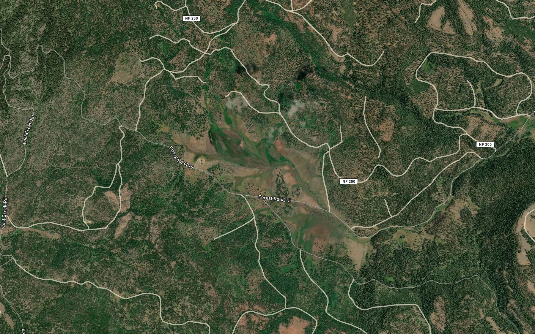 Satellite map of the Short Creek