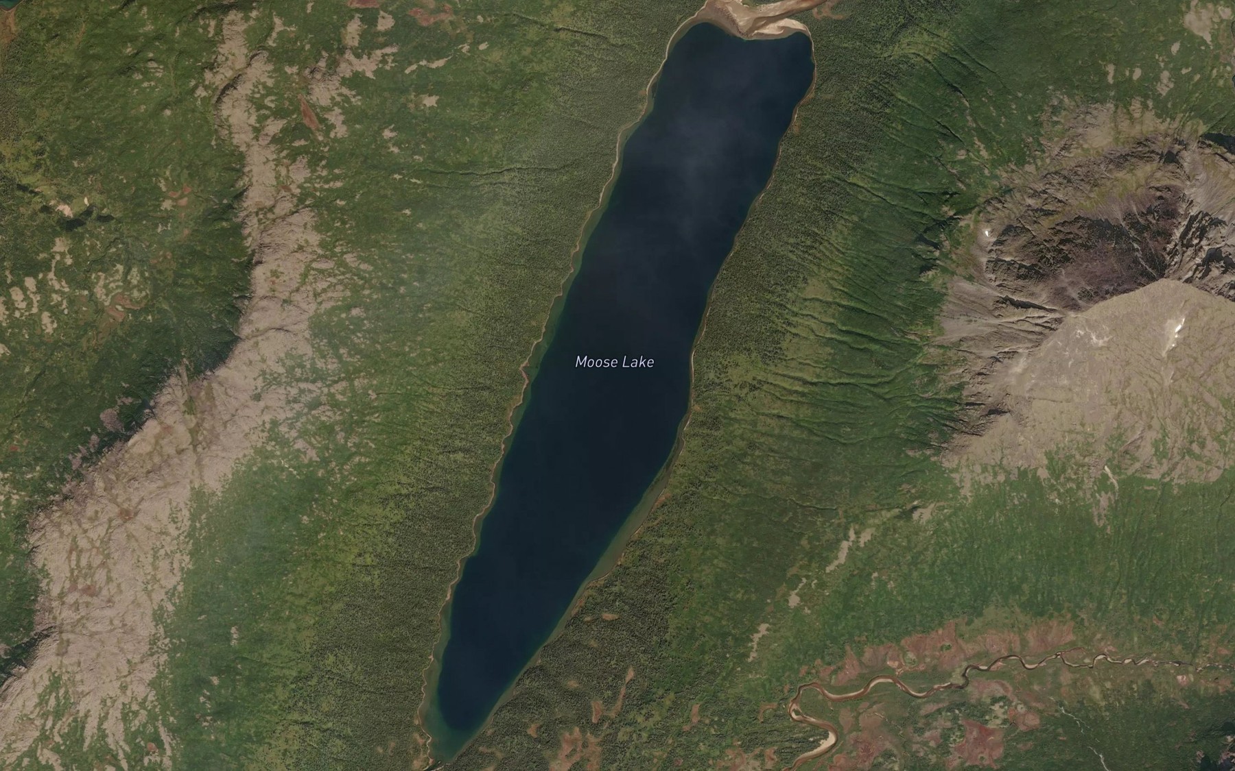 Satellite map of the Moose Lake
