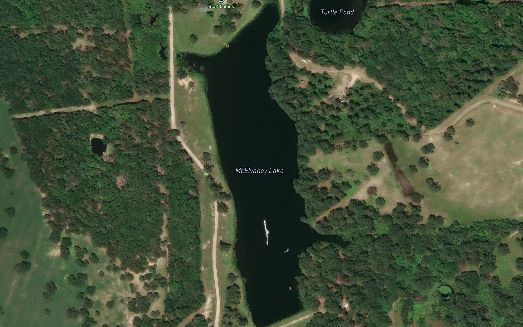 Satellite map of the McElvaney Lake