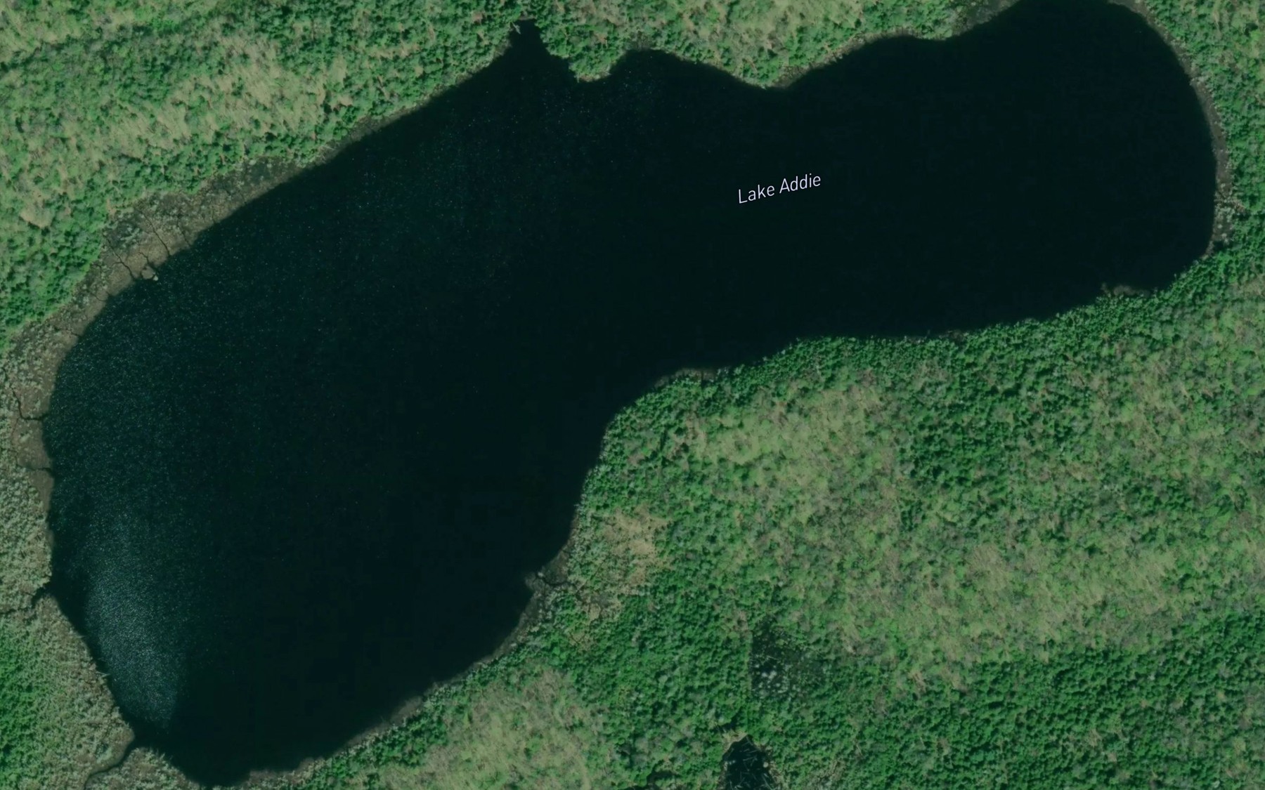 Satellite map of the Lake Addie