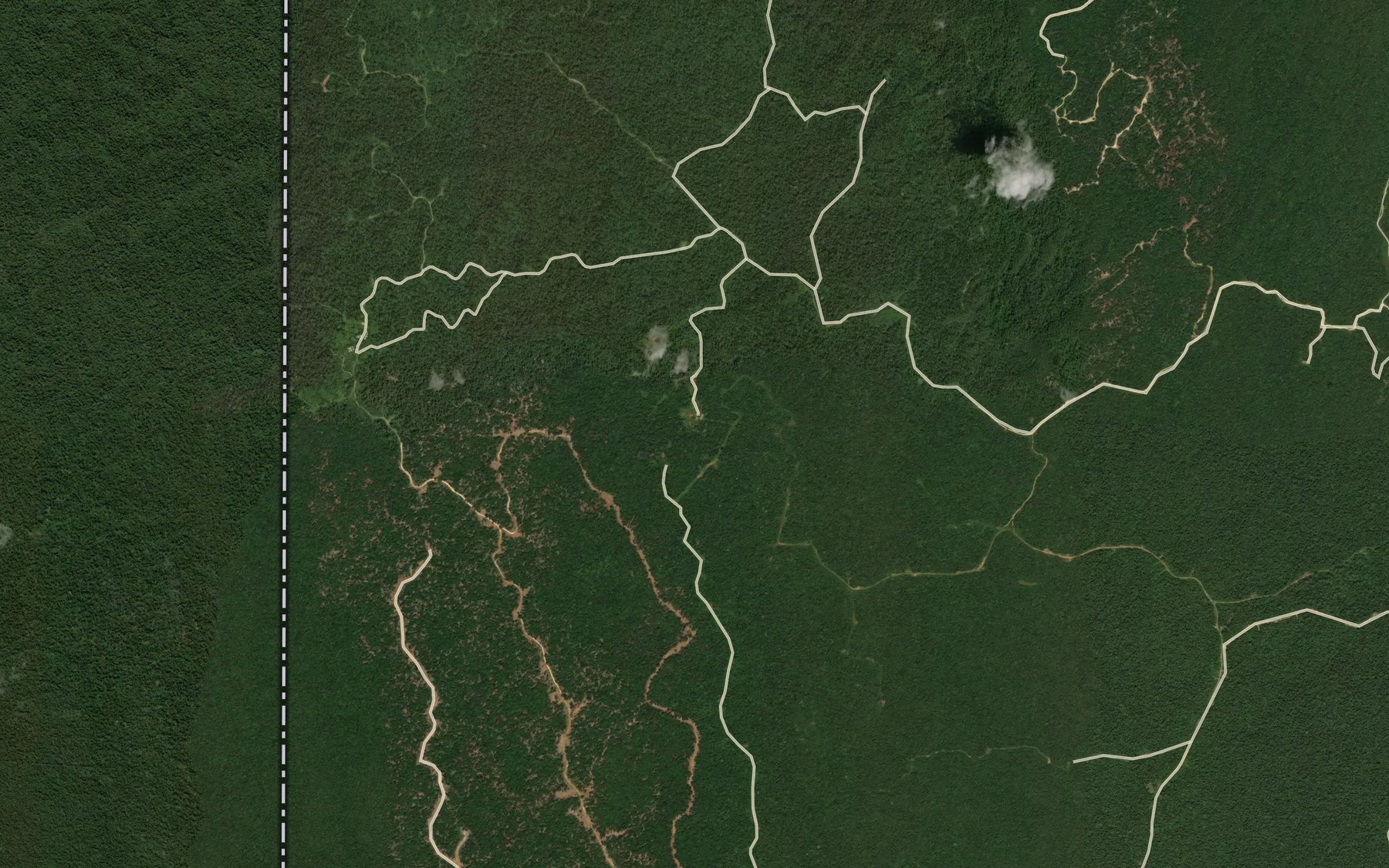 Satellite map of the Pegi Creek