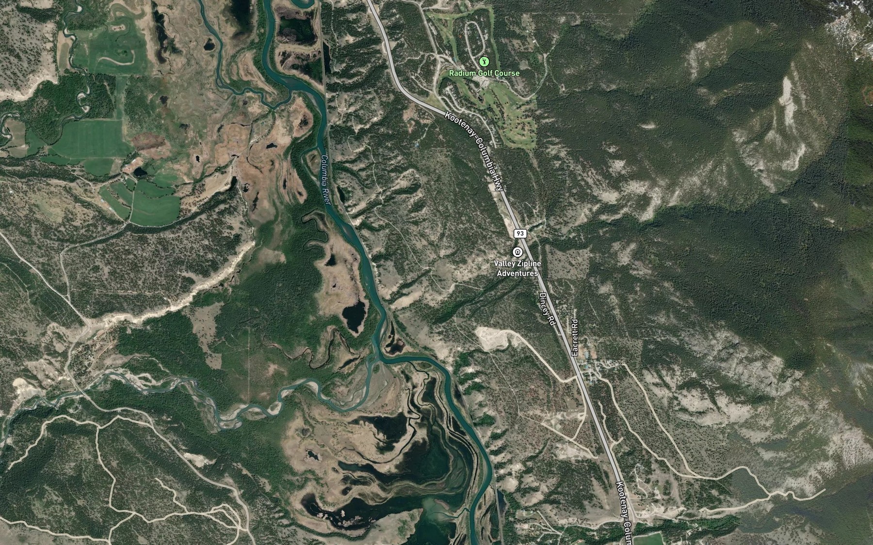 Satellite map of the Wilmer Creek