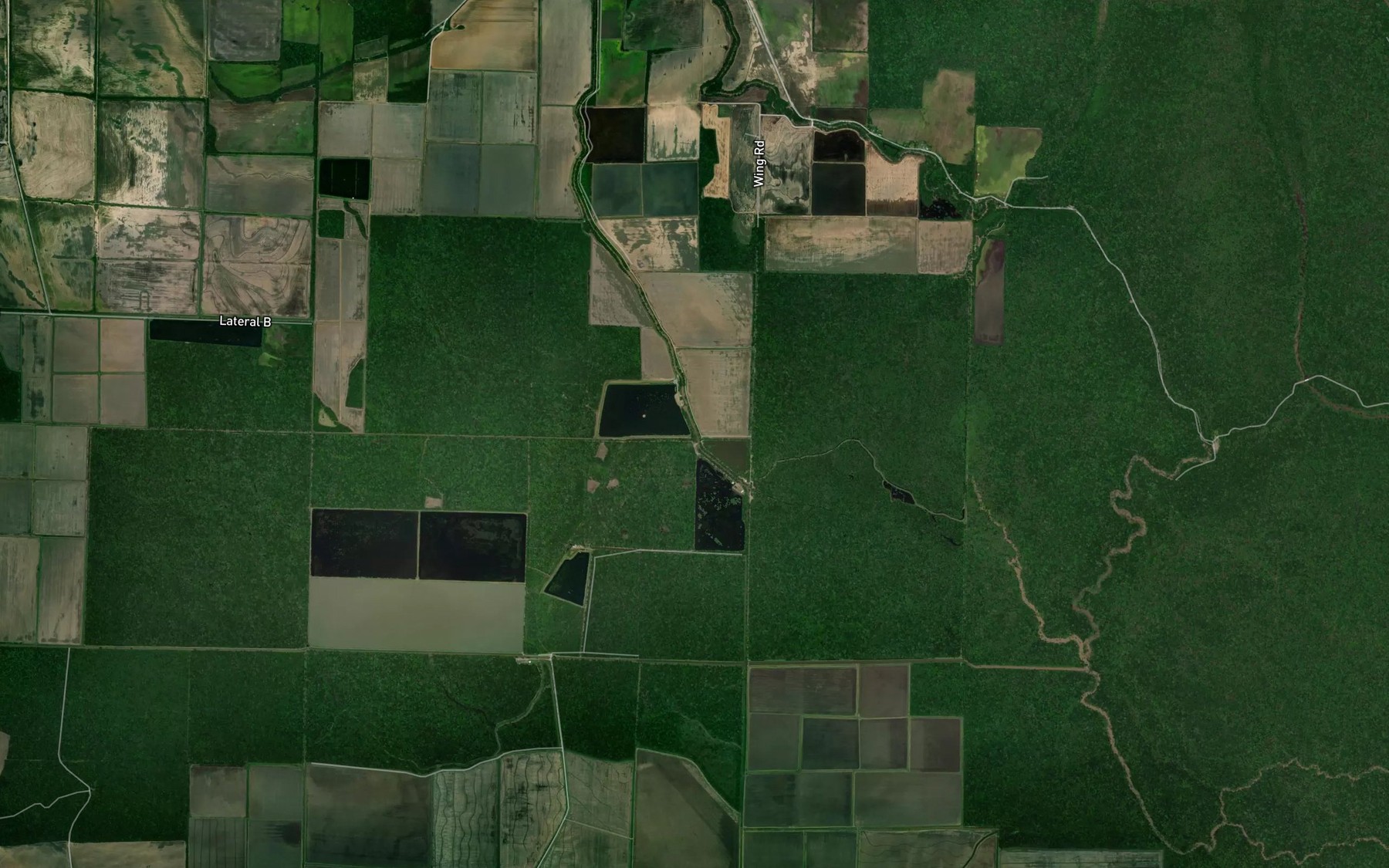 Satellite map of the Fish Lake