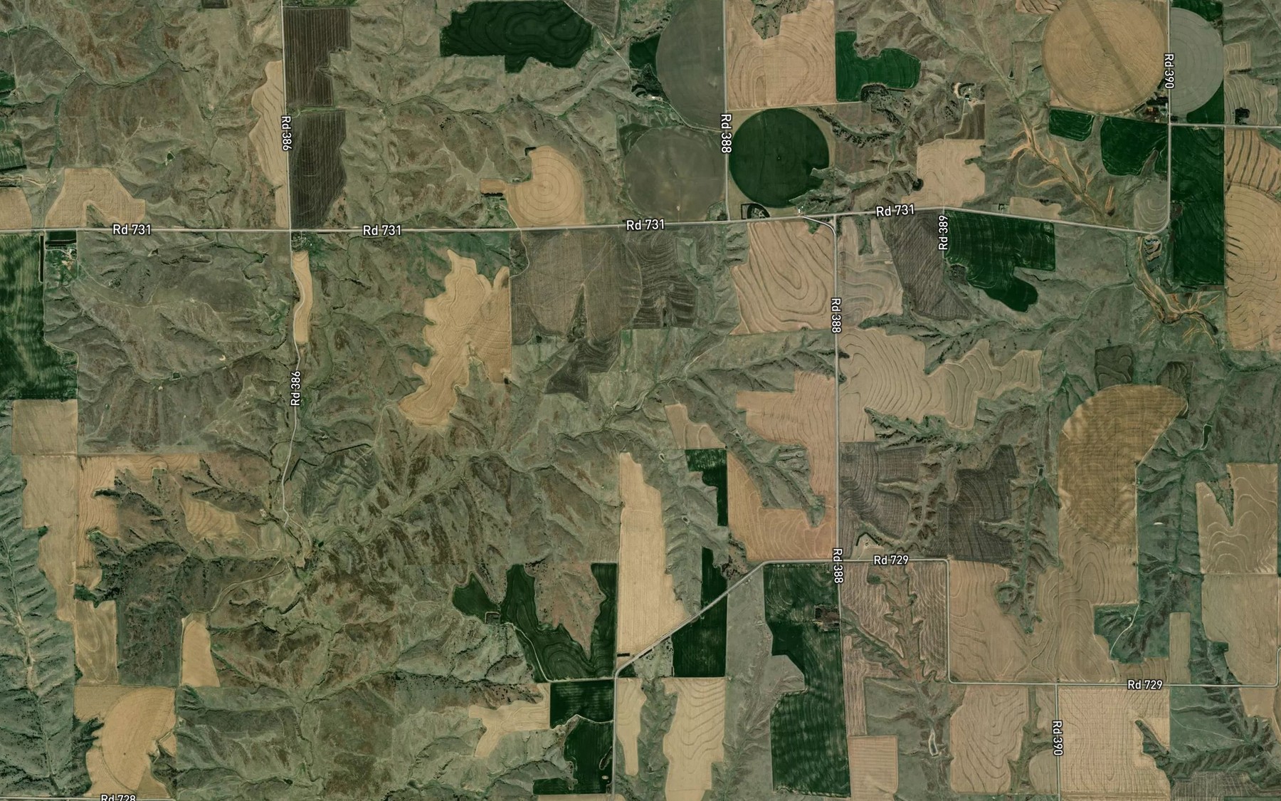 Satellite map of the Schow Reservoir