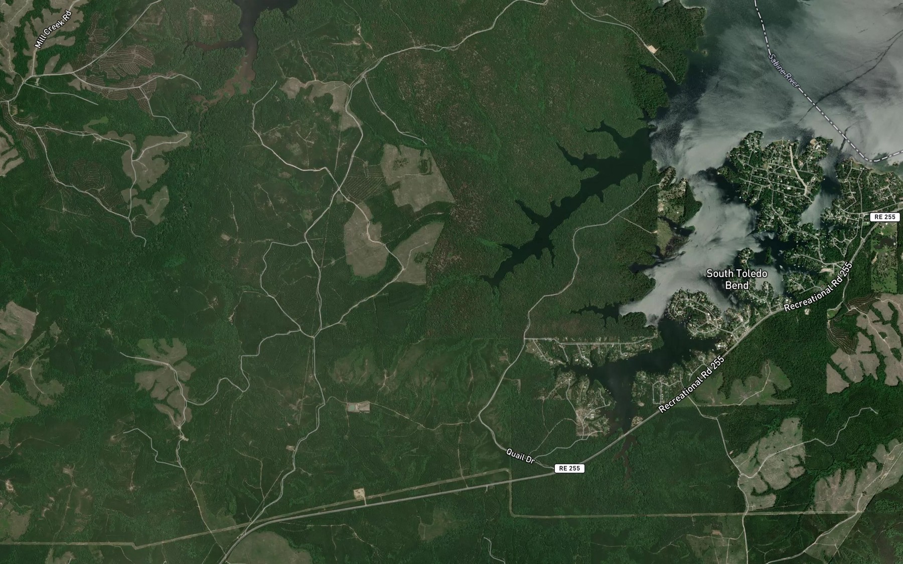 Satellite map of the Buck Creek