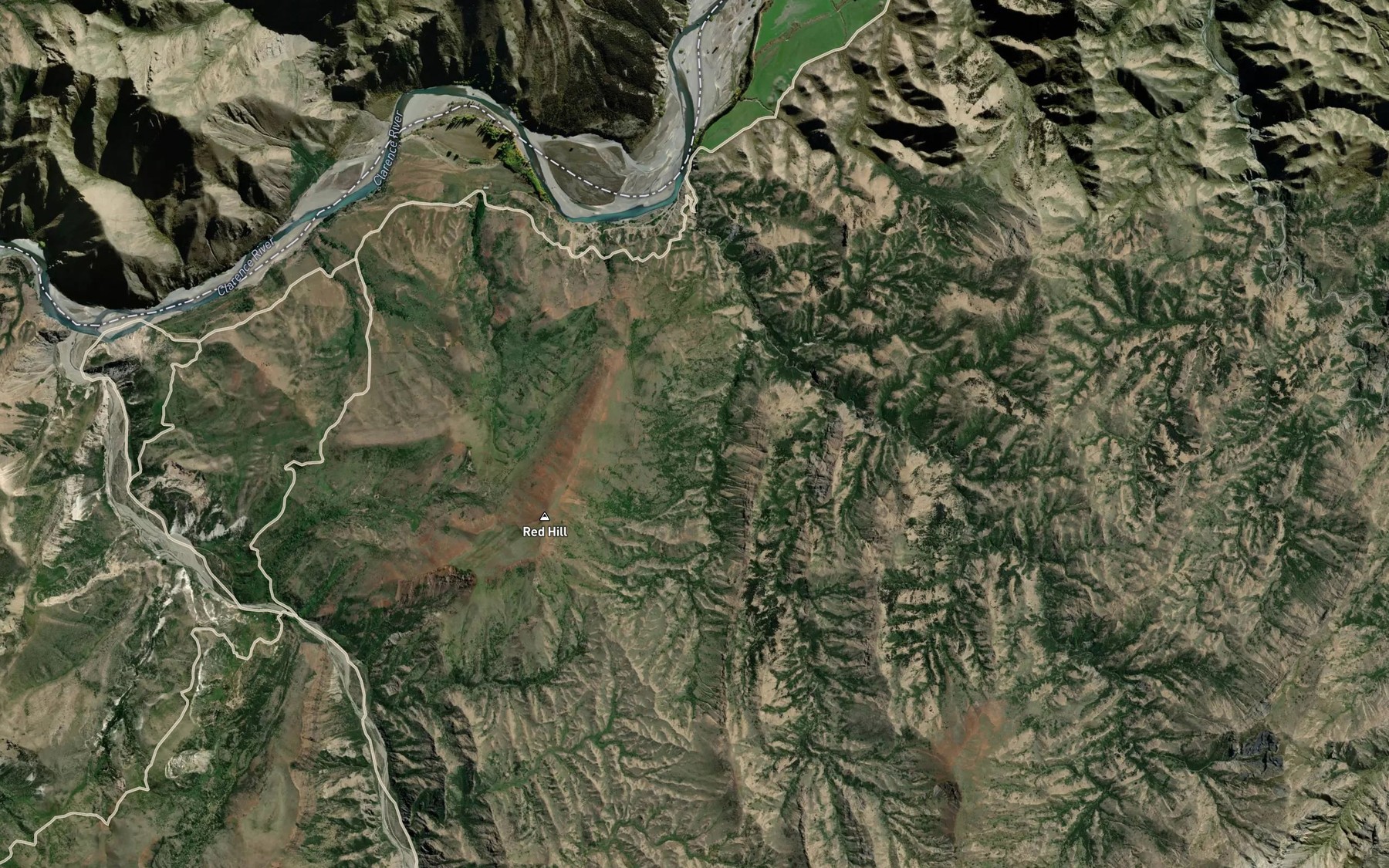 Satellite map of the Gregs Stream