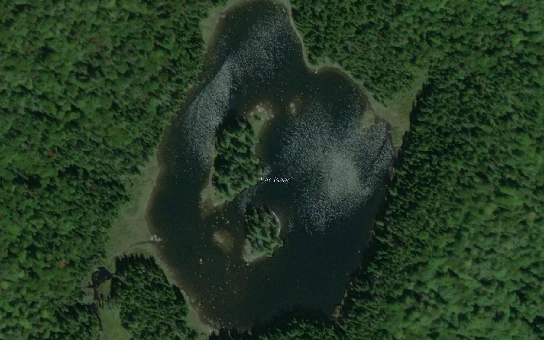 Satellite map of the Lac Isaac