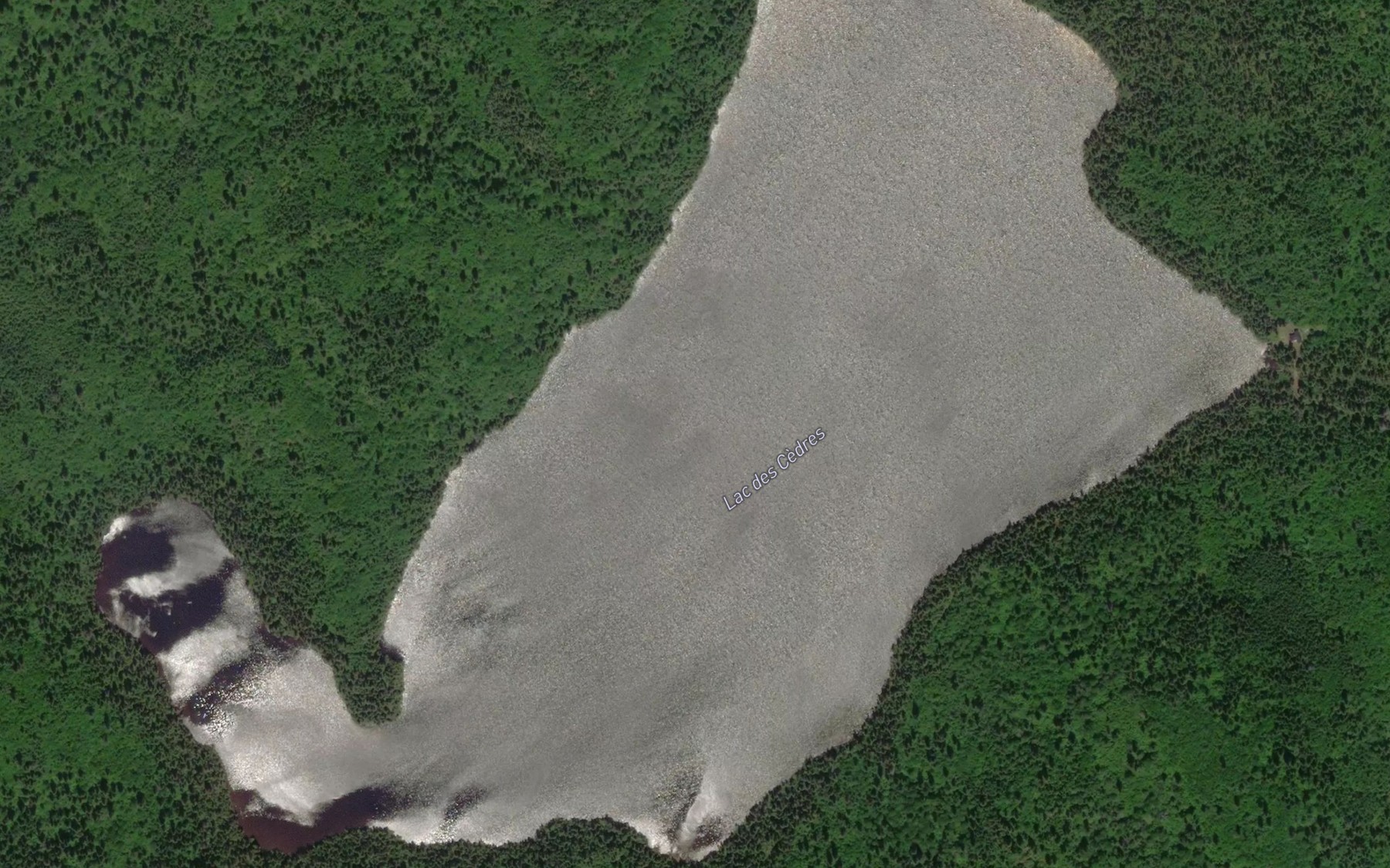 Satellite map of the Lac des Cedres