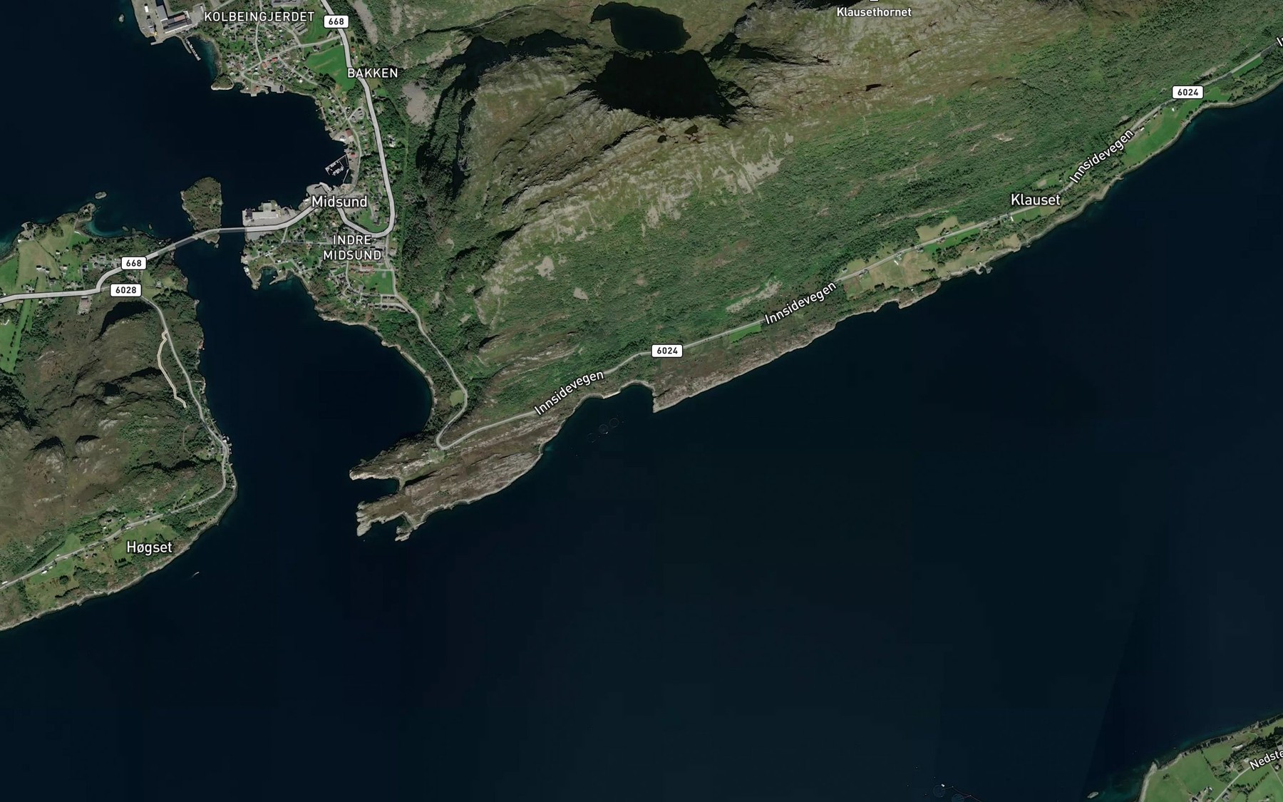 Satellite map of the Juvika