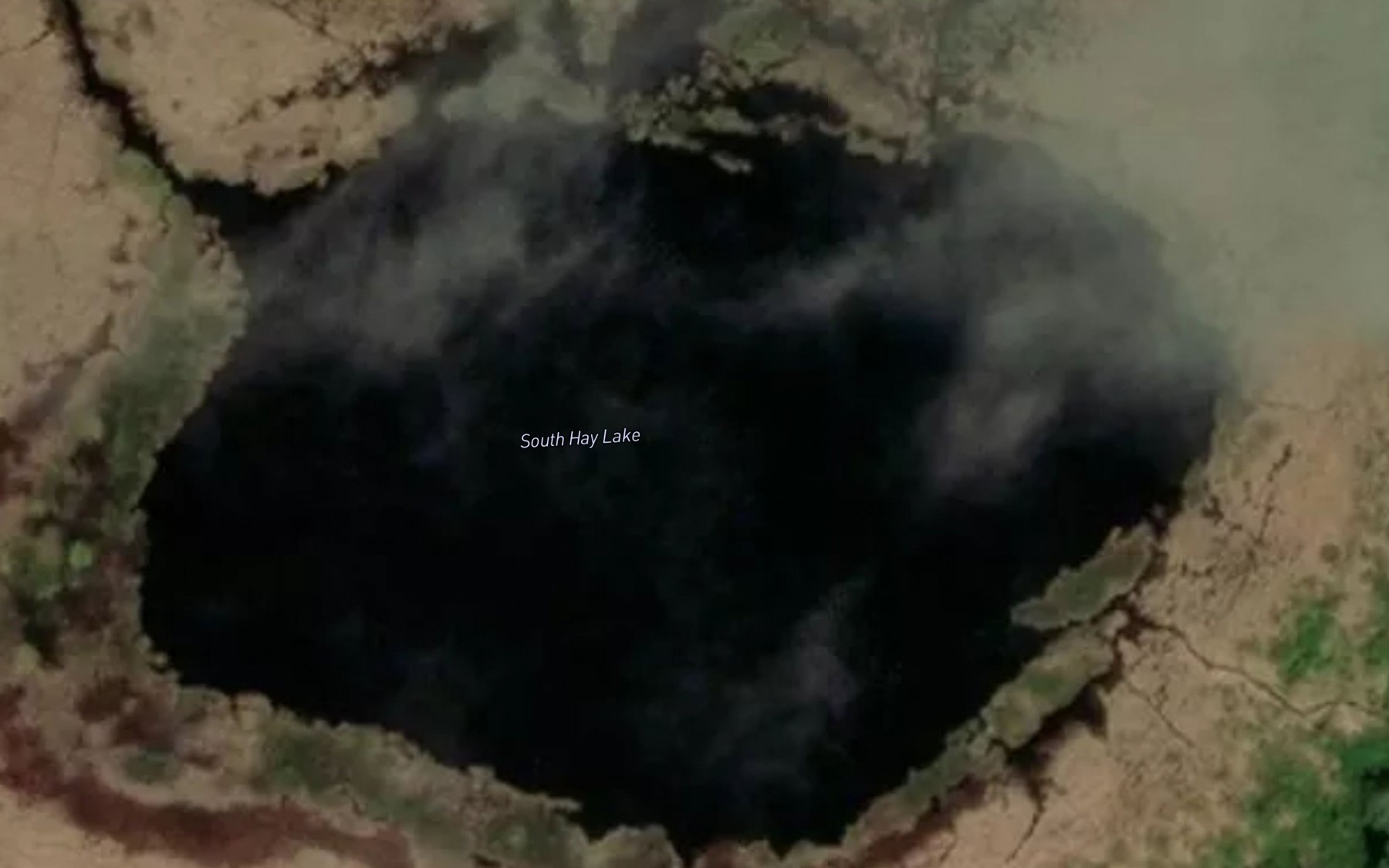 Satellite map of the South Hay Lake