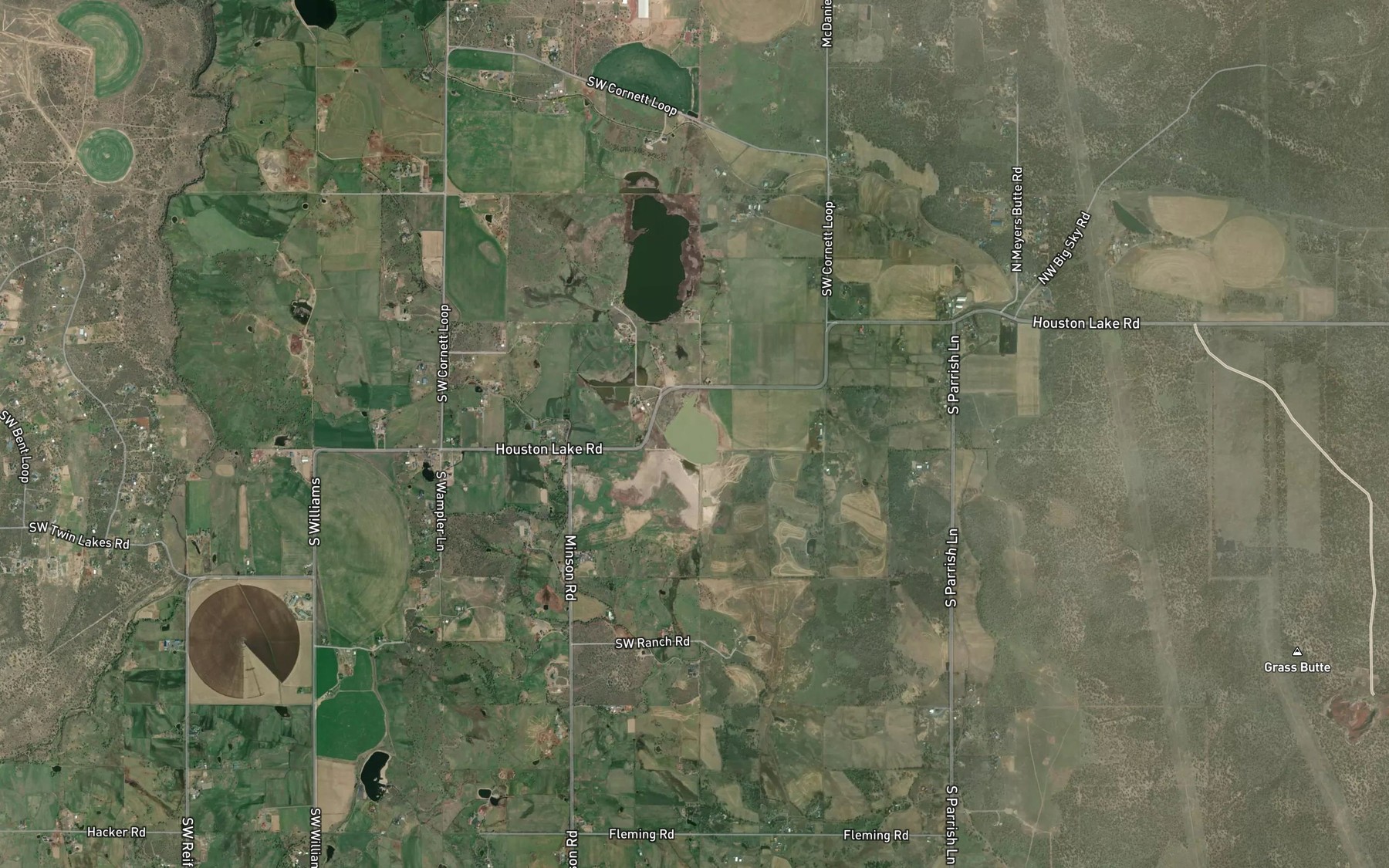 Satellite map of the Little Houston Lake