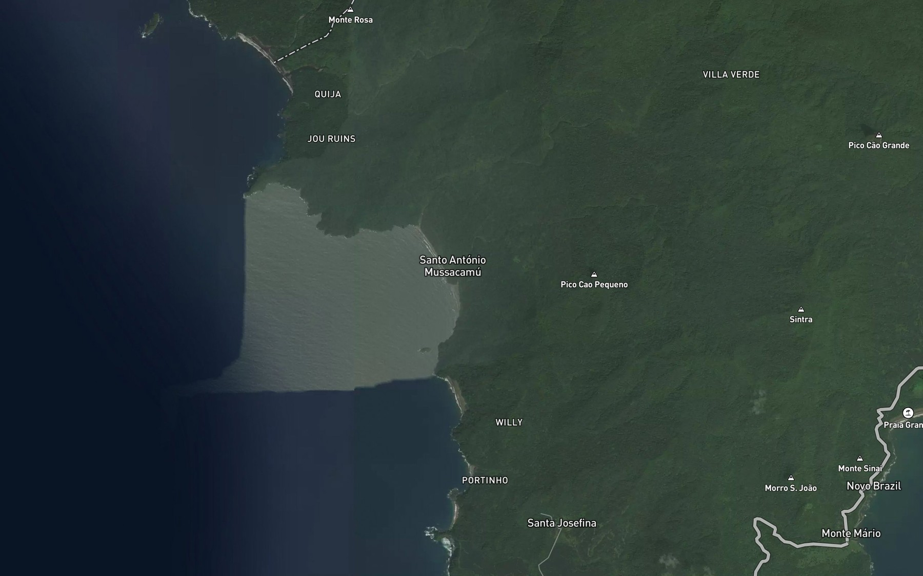 Satellite map of the Rio Massacavu