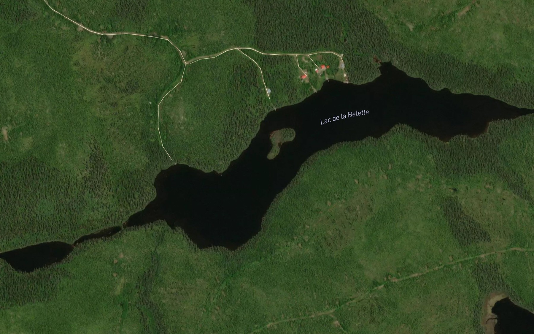 Satellite map of the Lac de la Belette