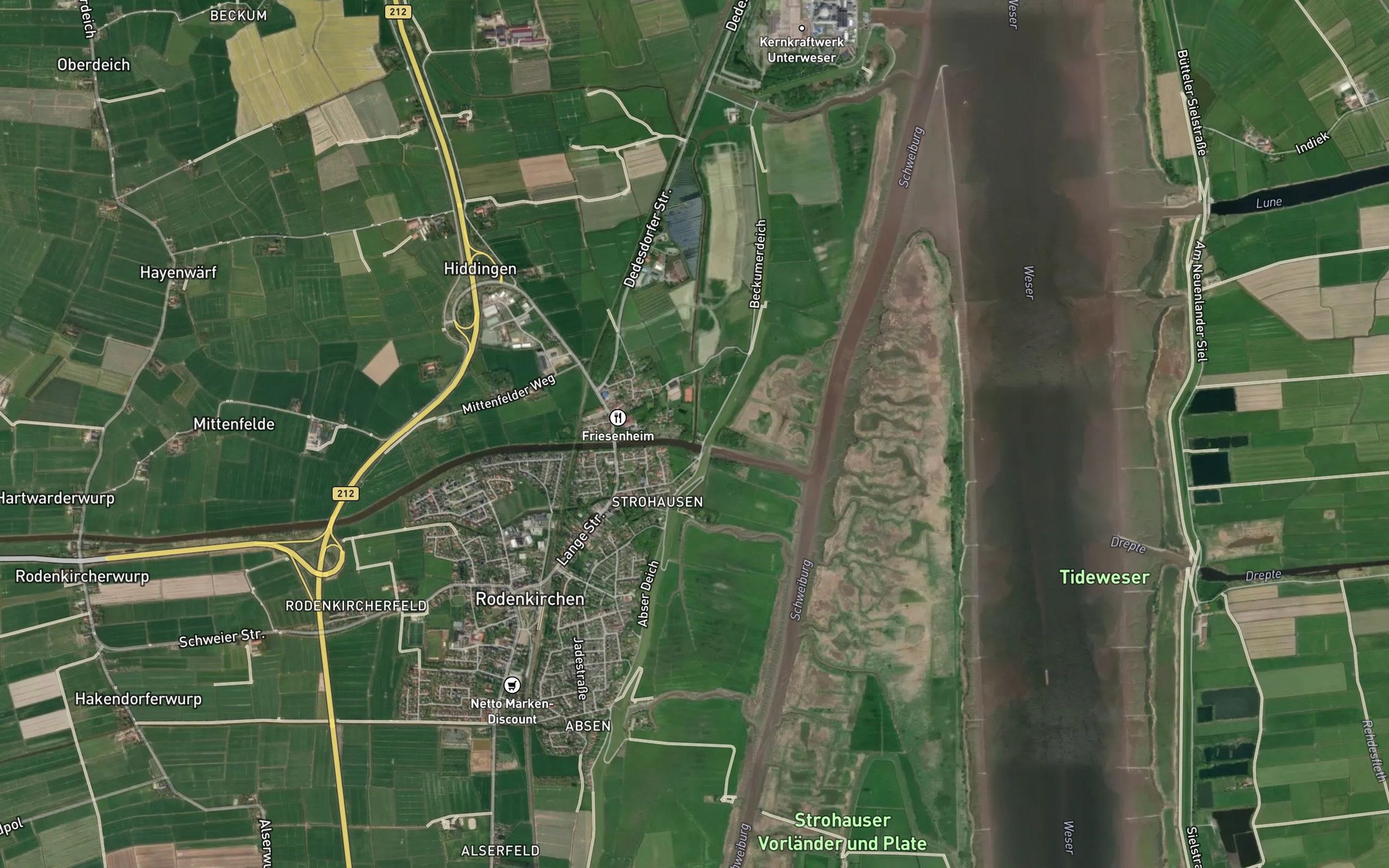 Satellite map of the Beckumer Sieltief
