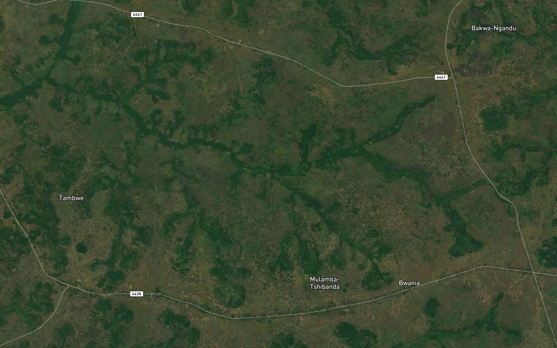 Satellite map of the Tshibwa