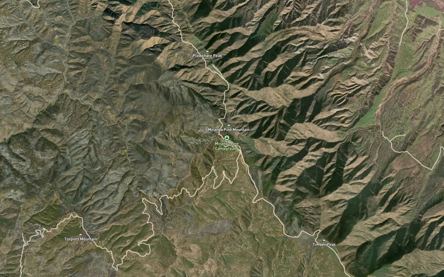 Satellite map of the Miranda Pine Spring