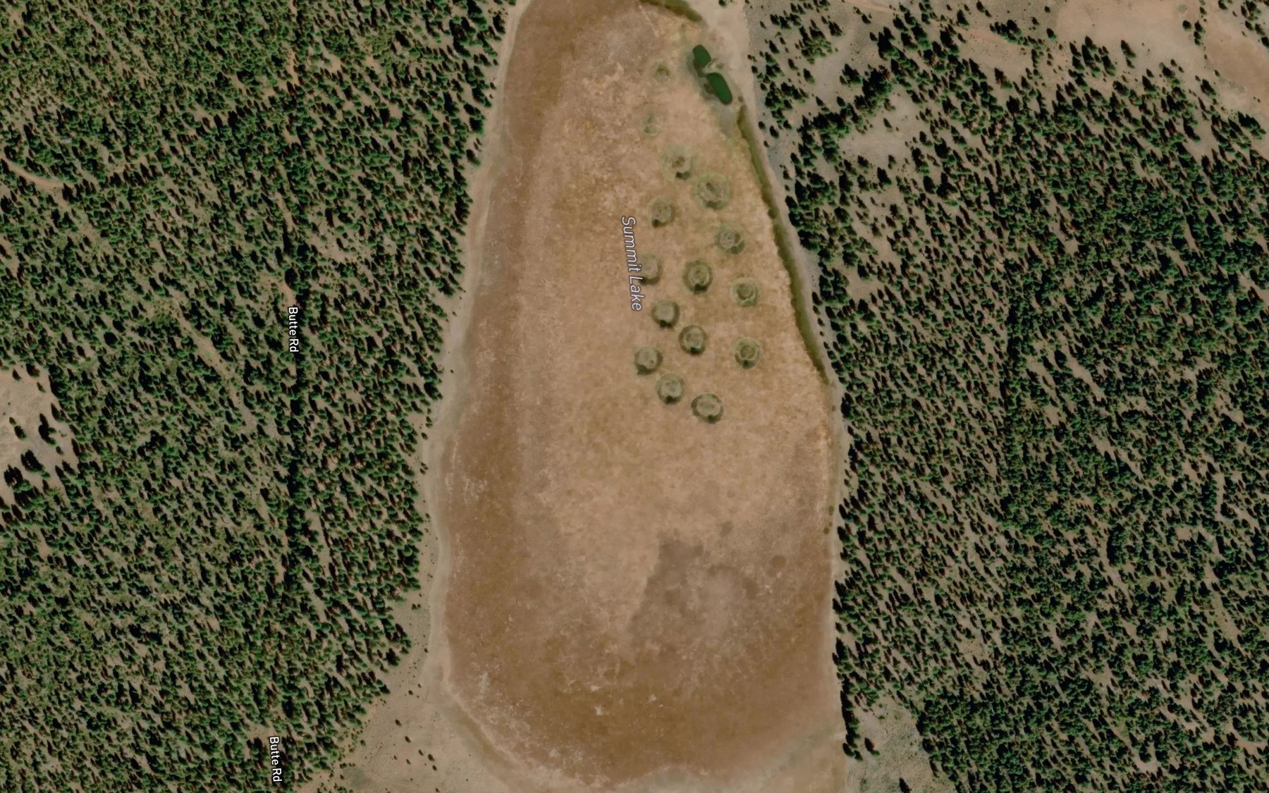 Satellite map of the Summit Lake