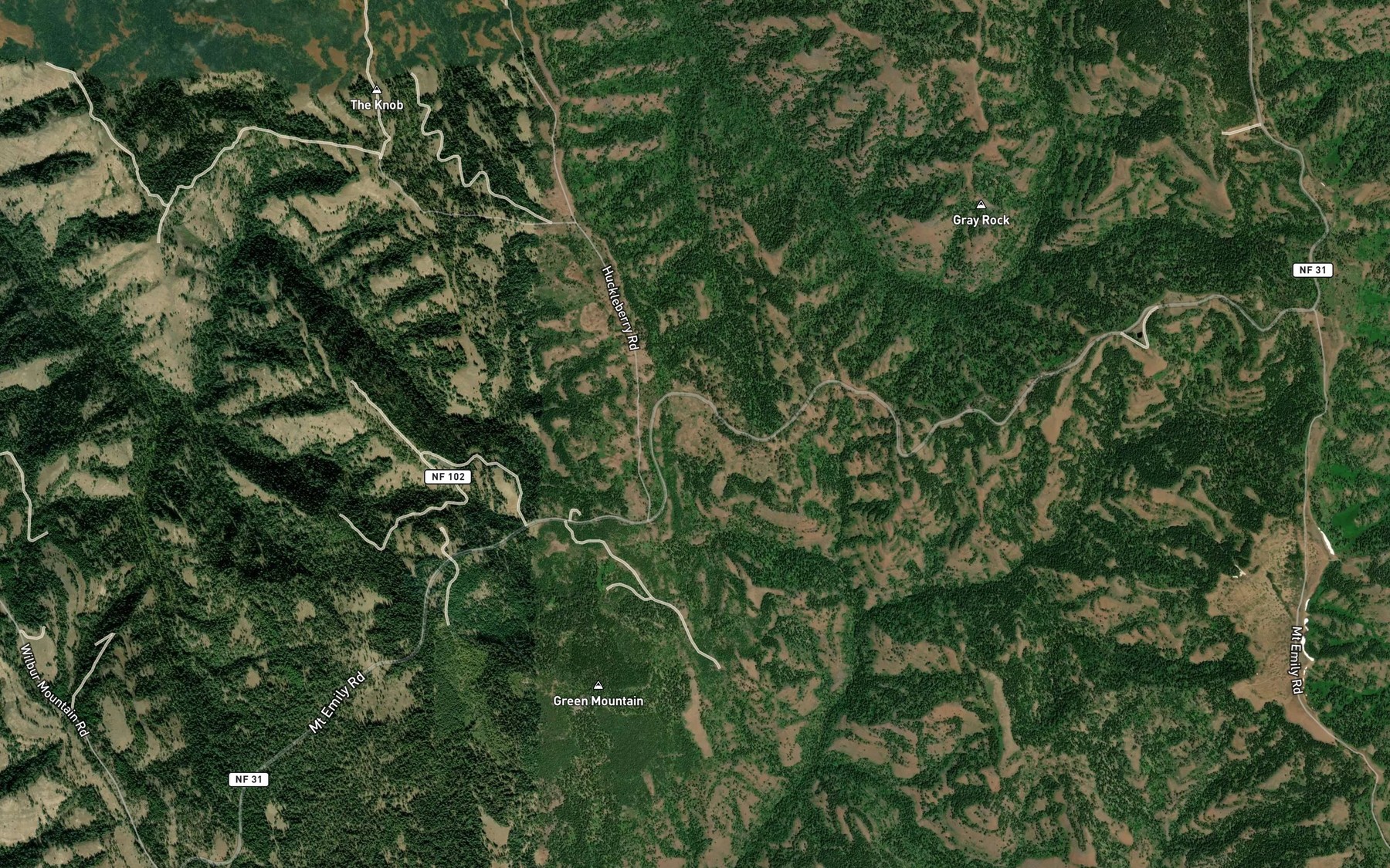 Satellite map of the Weed Spring