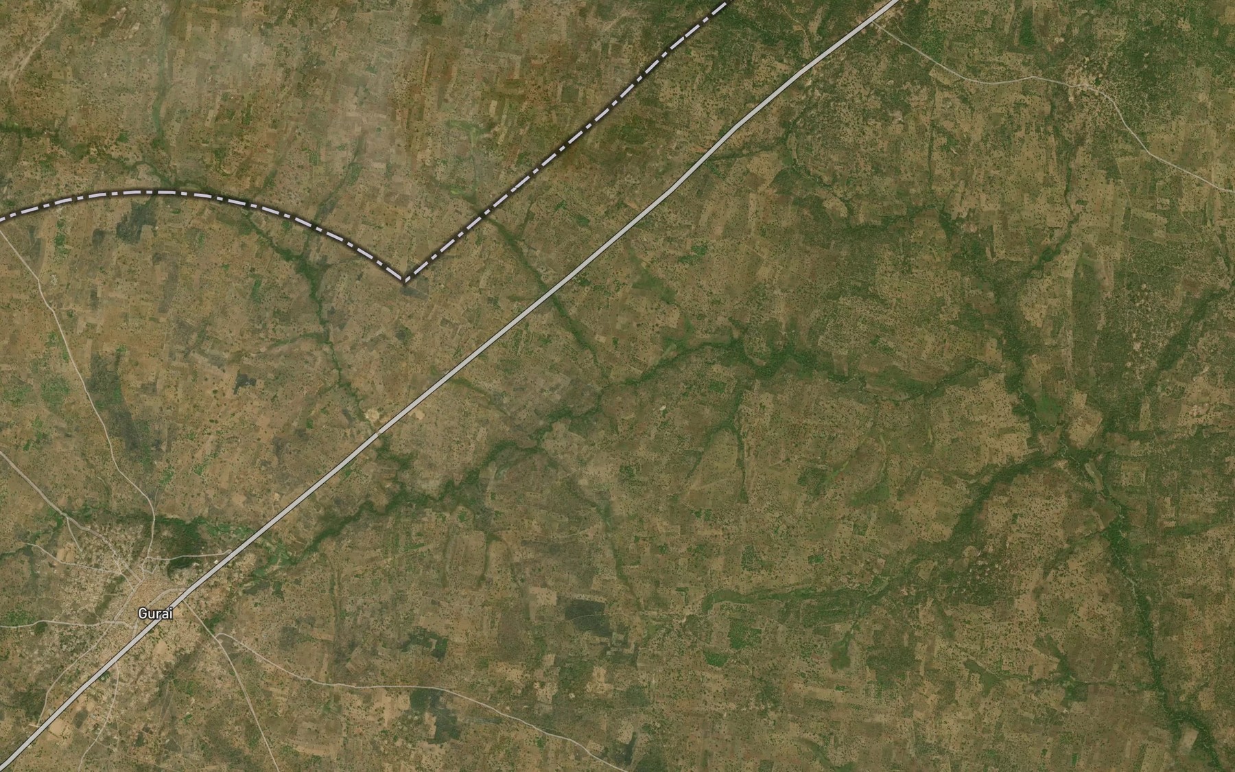 Satellite map of the River Kukereku