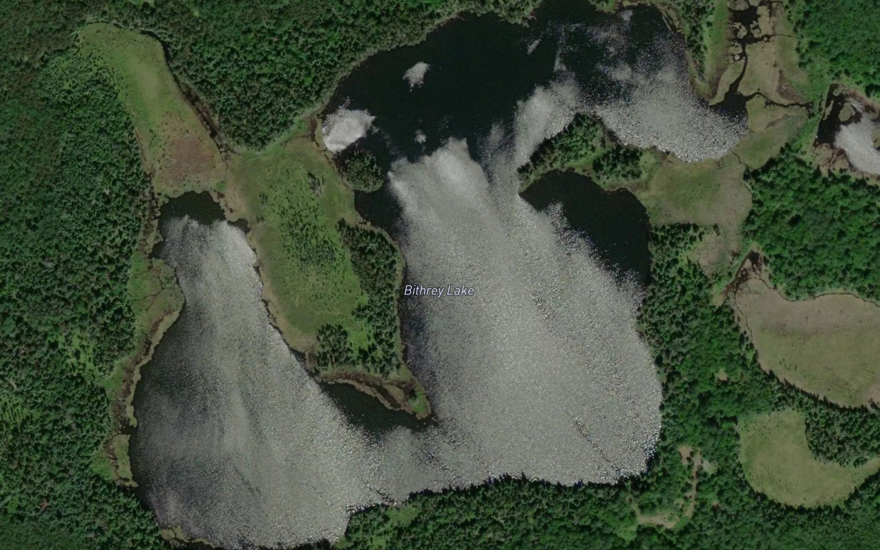 Satellite map of the Bithrey Lake
