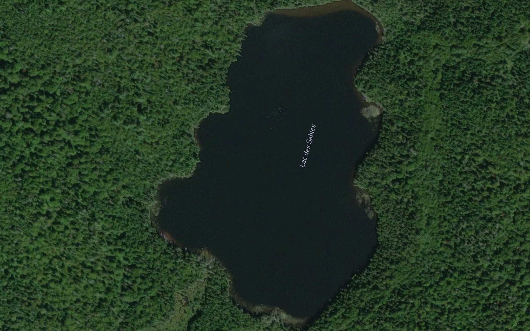 Satellite map of the Lac des Sables
