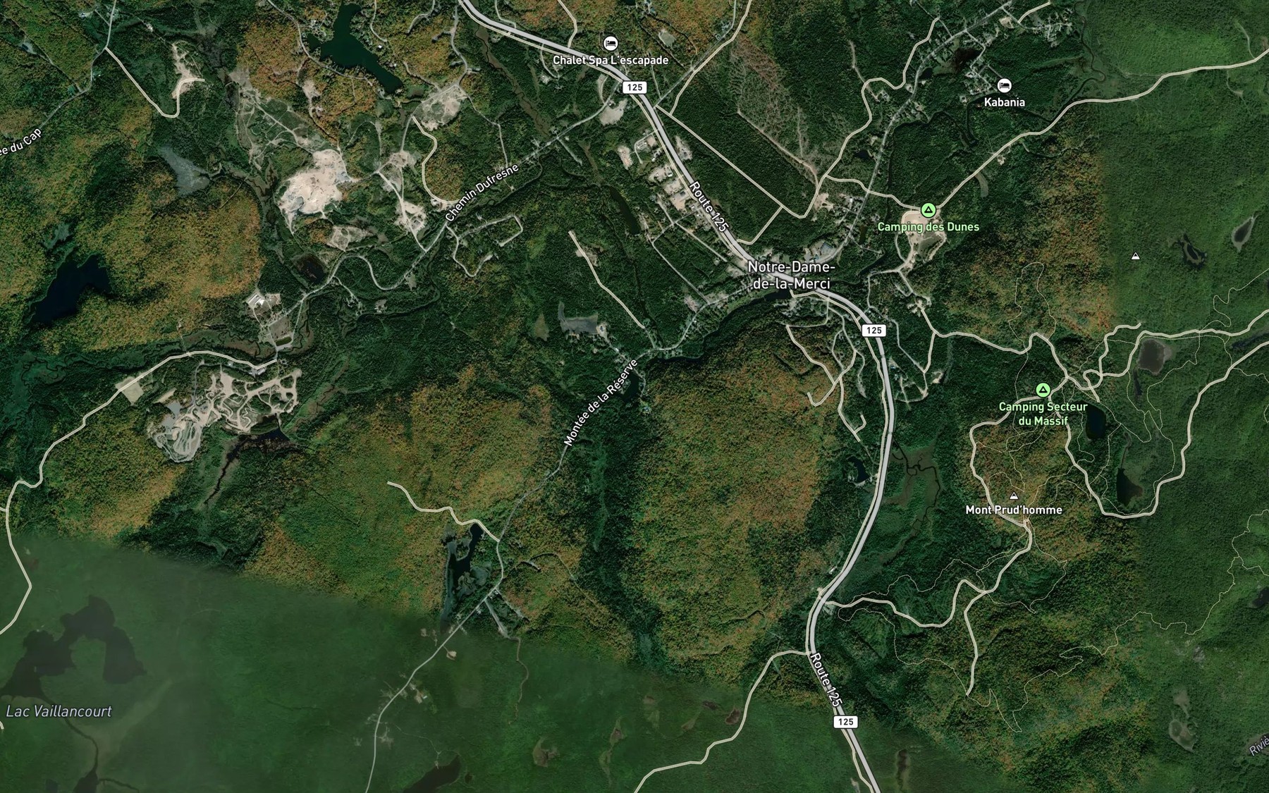 Satellite map of the Lac a Galarneau
