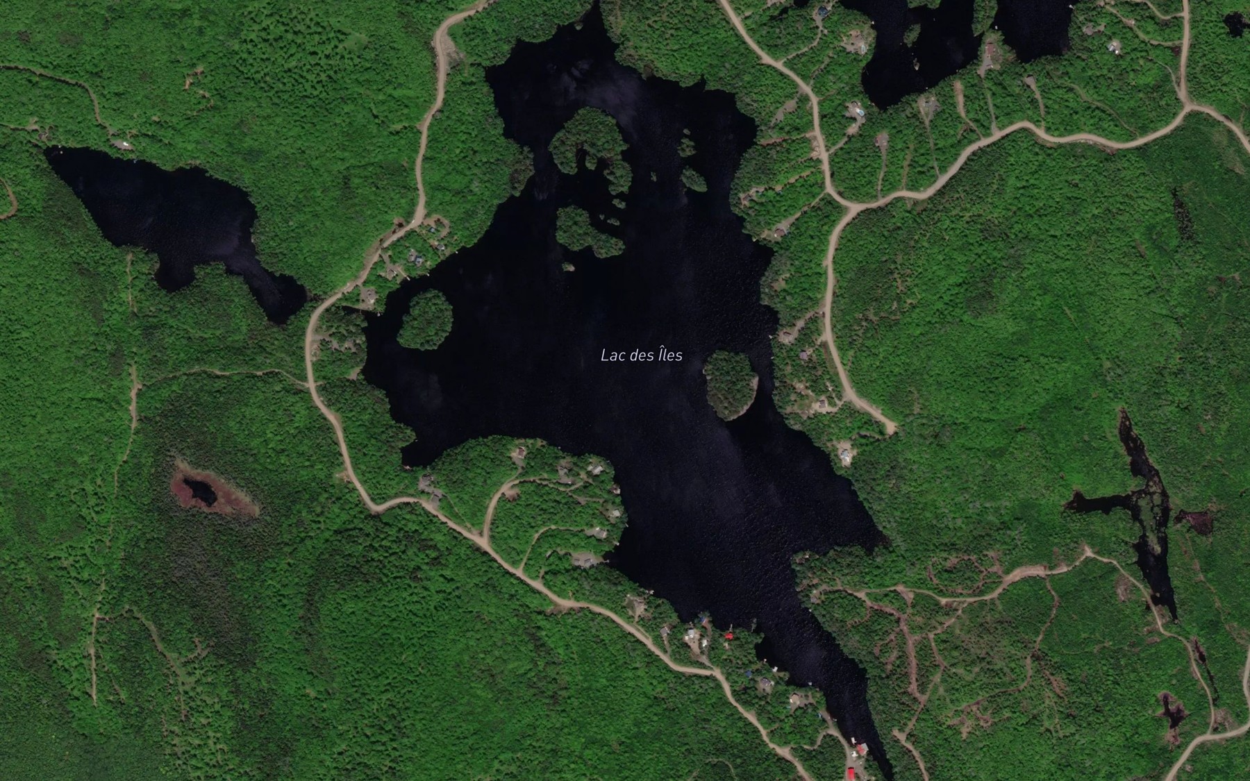 Satellite map of the Lac des Iles
