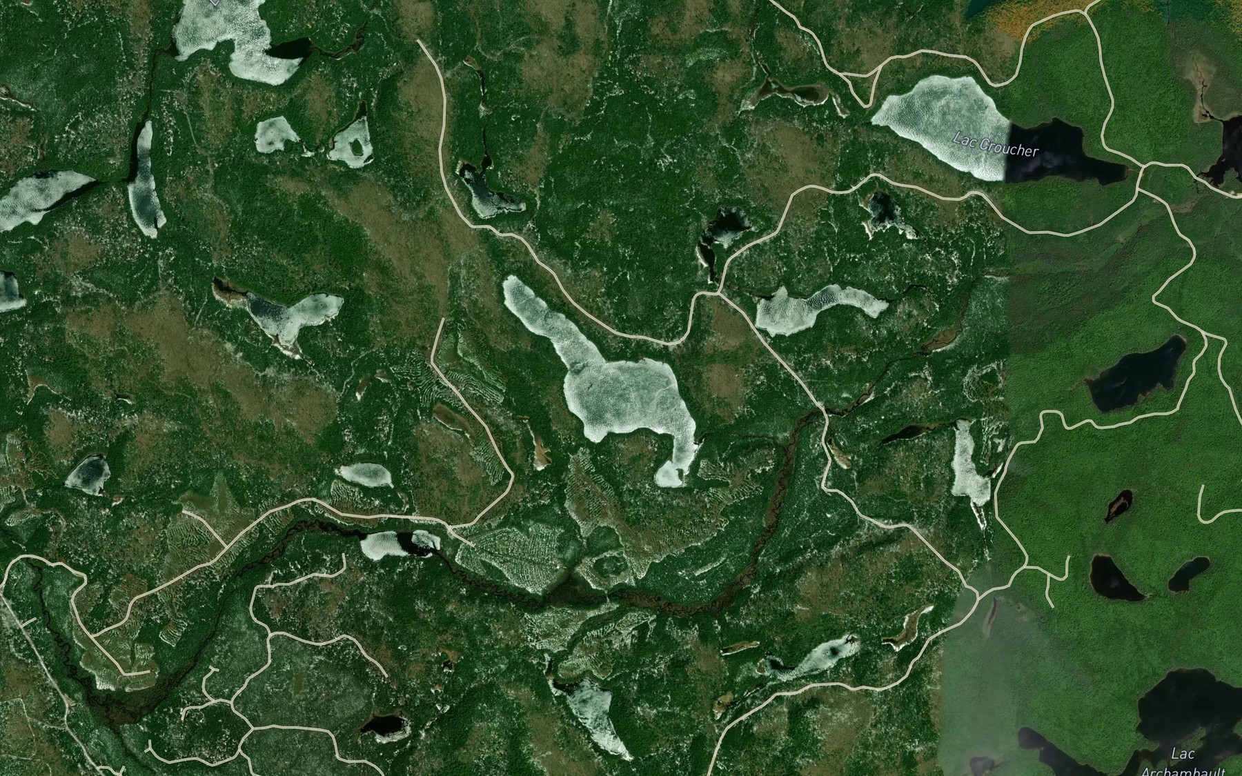 Satellite map of the Lac Dufoe