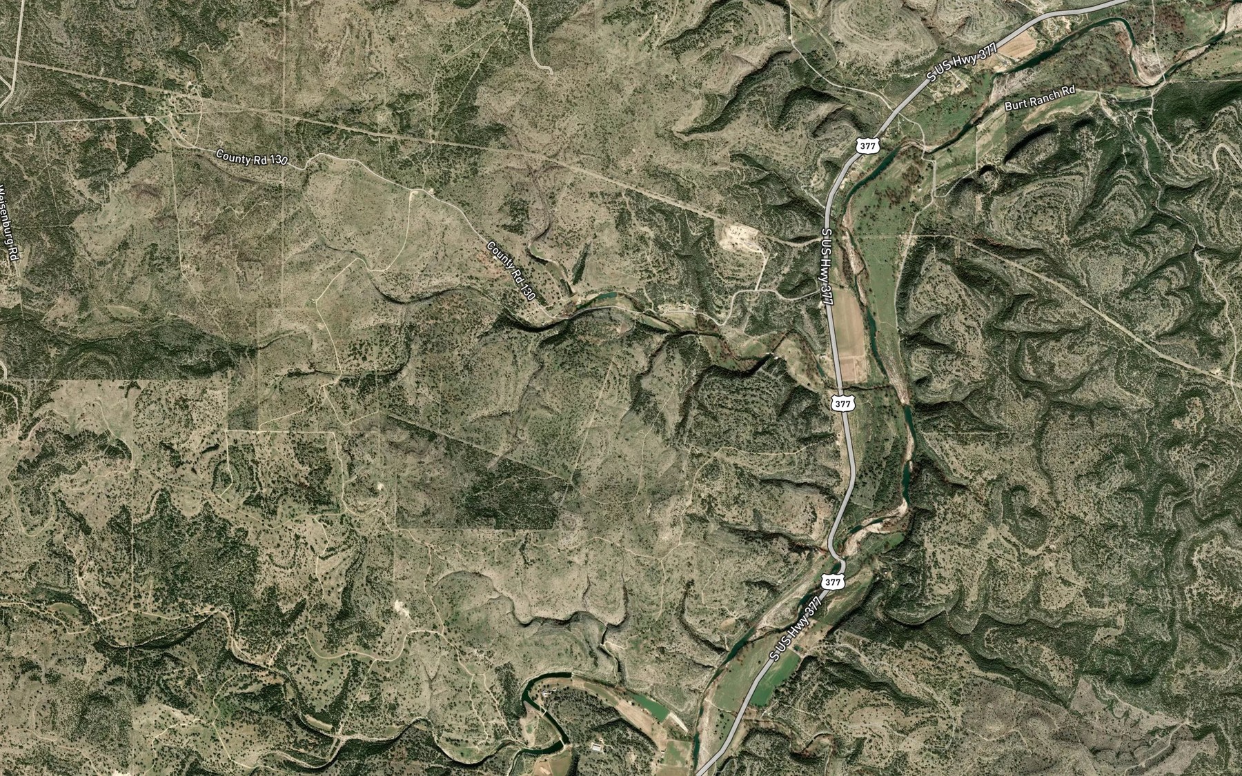 Satellite map of the Coleman Springs