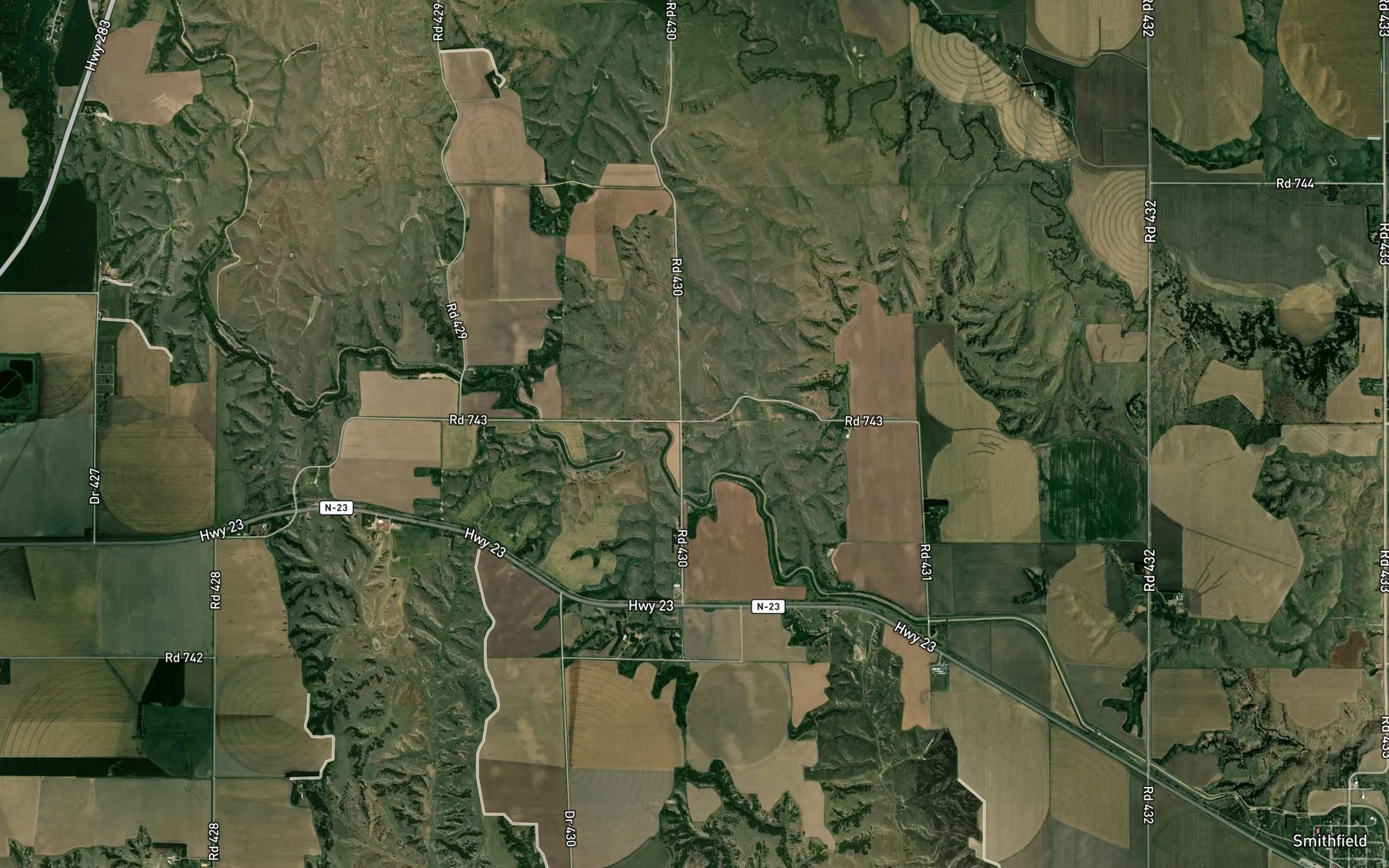 Satellite map of the Lateral E-65