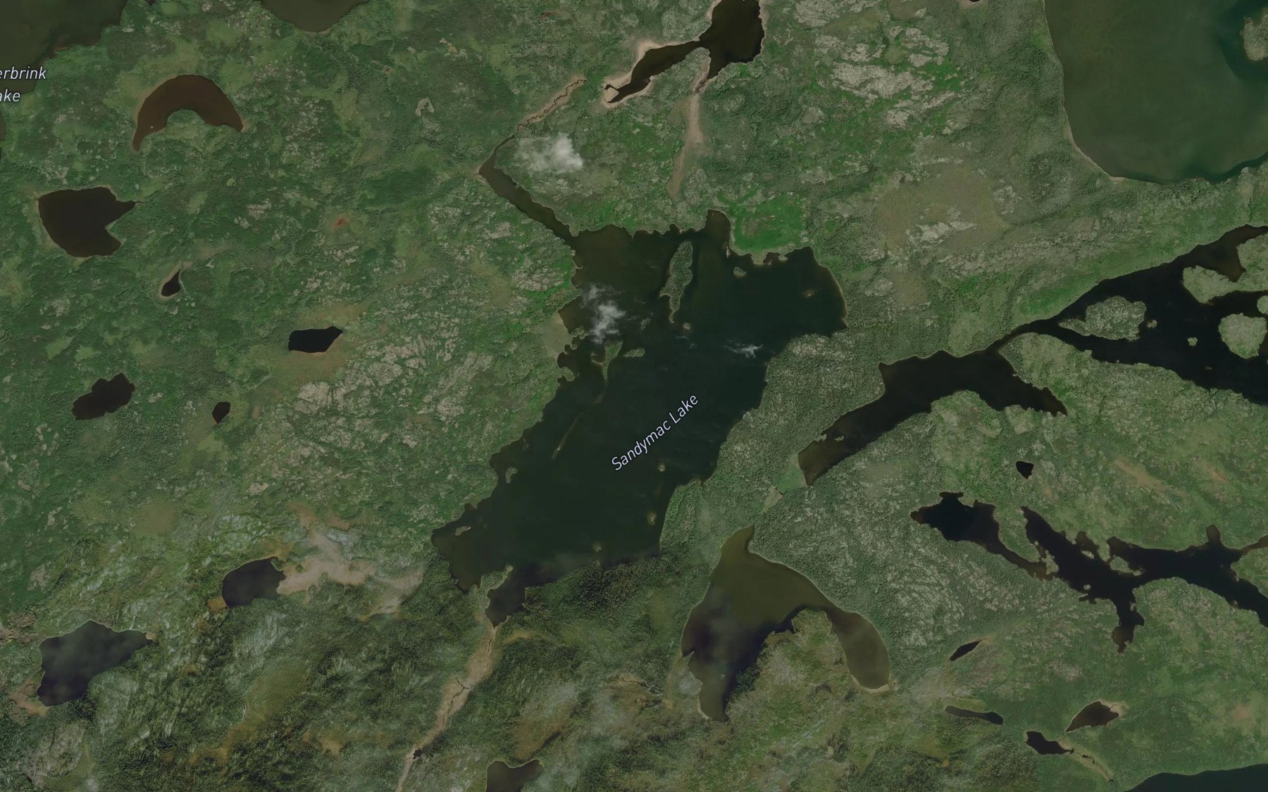 Satellite map of the Sandymac Lake