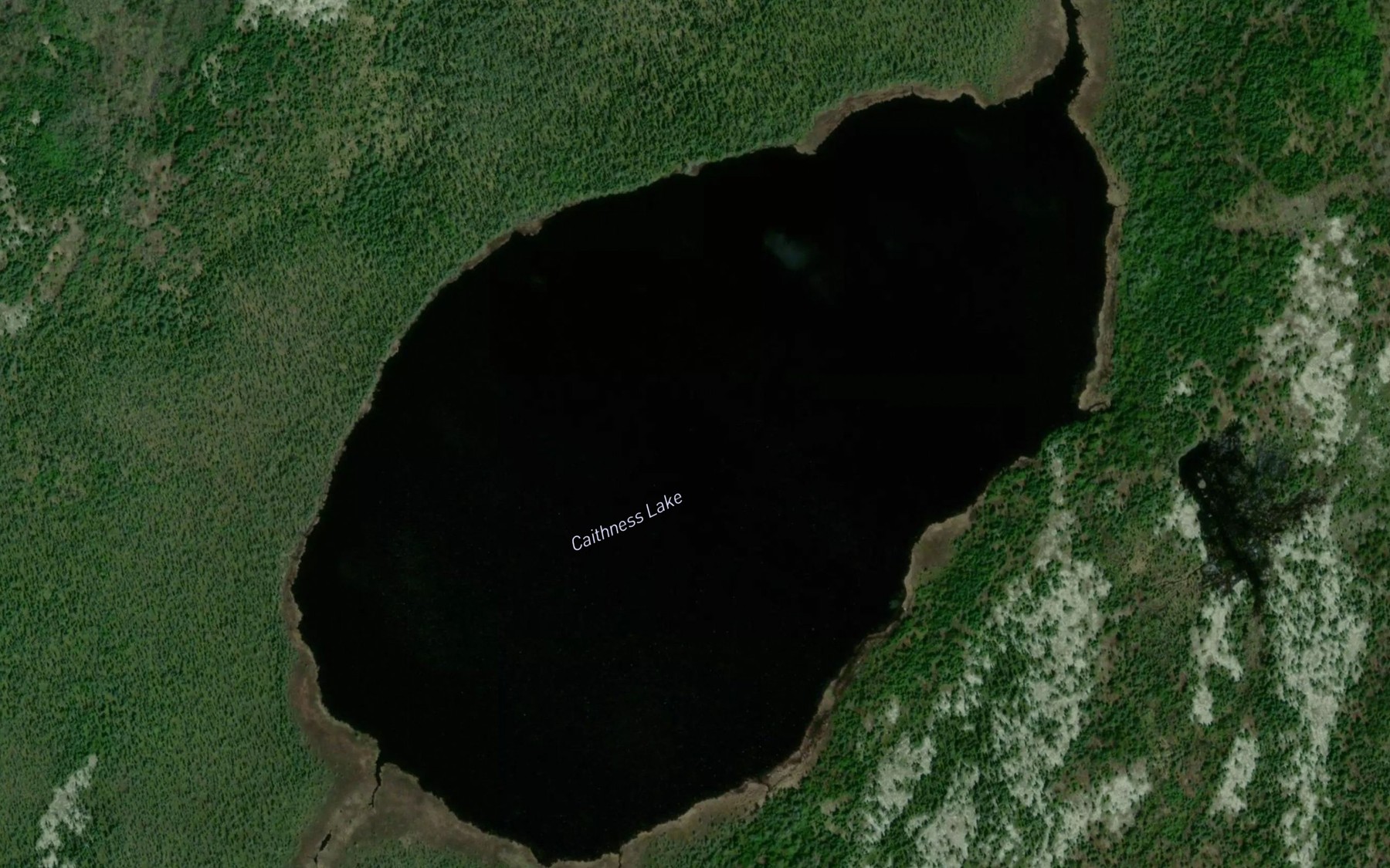 Satellite map of the Caithness Lake