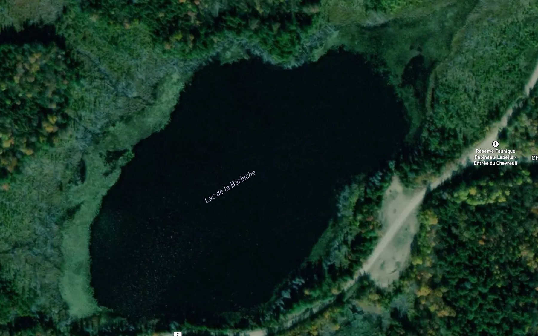 Satellite map of the Lac de la Barbiche