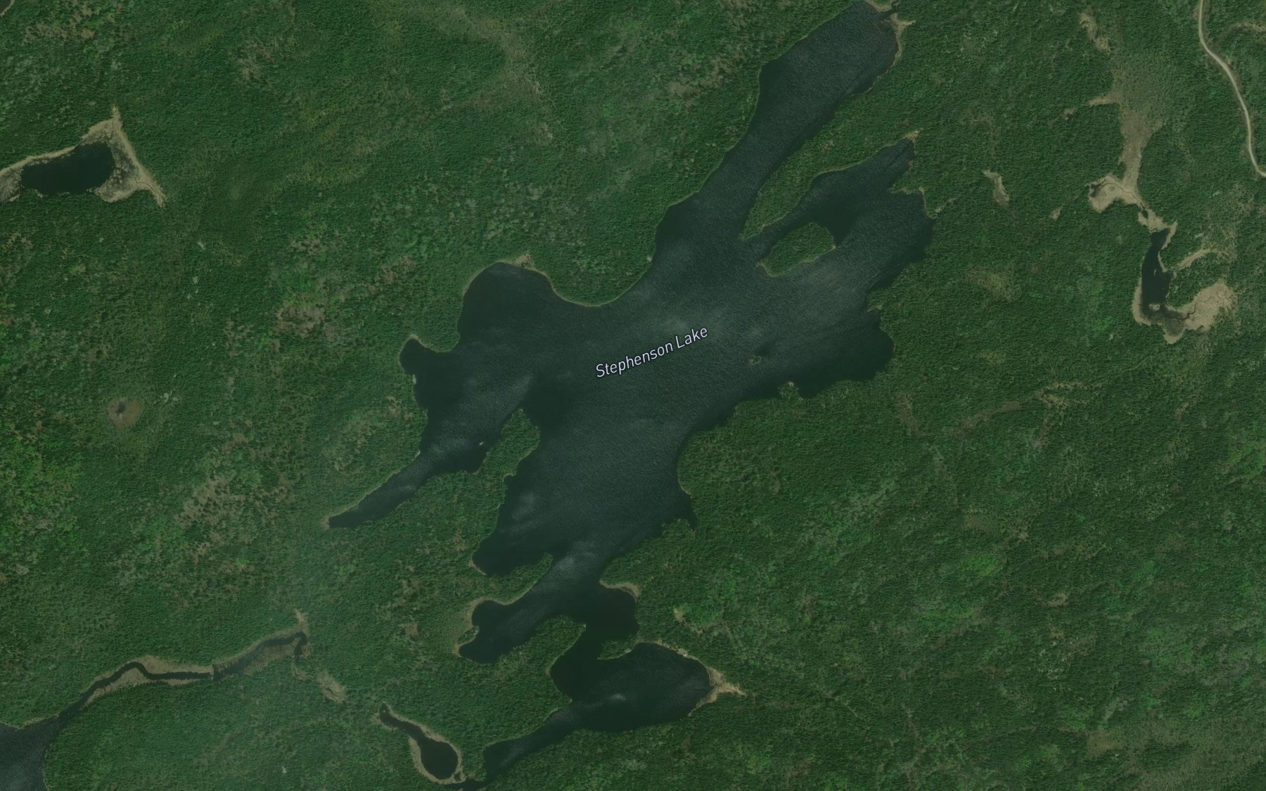 Satellite map of the Stephenson Lake
