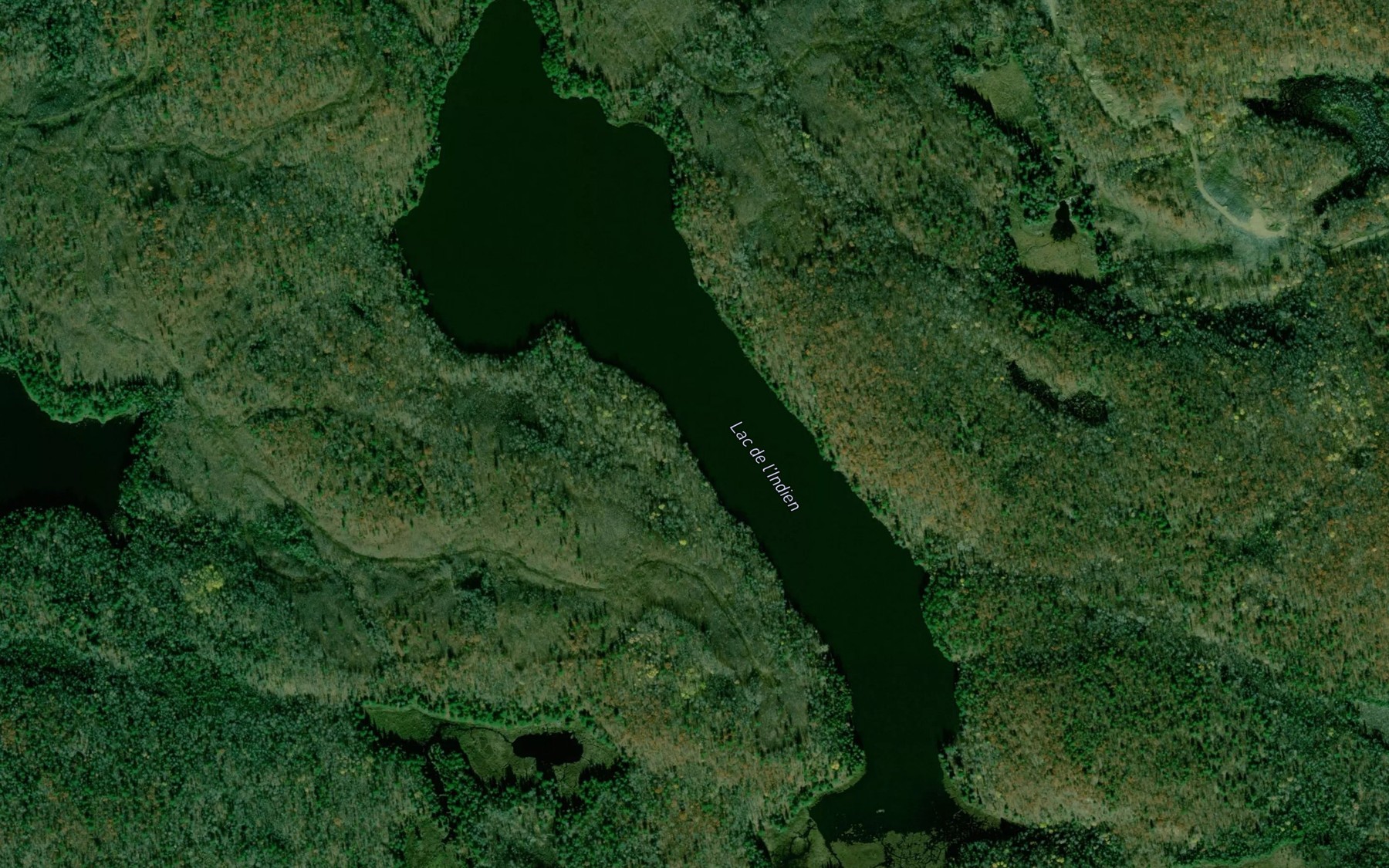Satellite map of the Lac de l'Indien