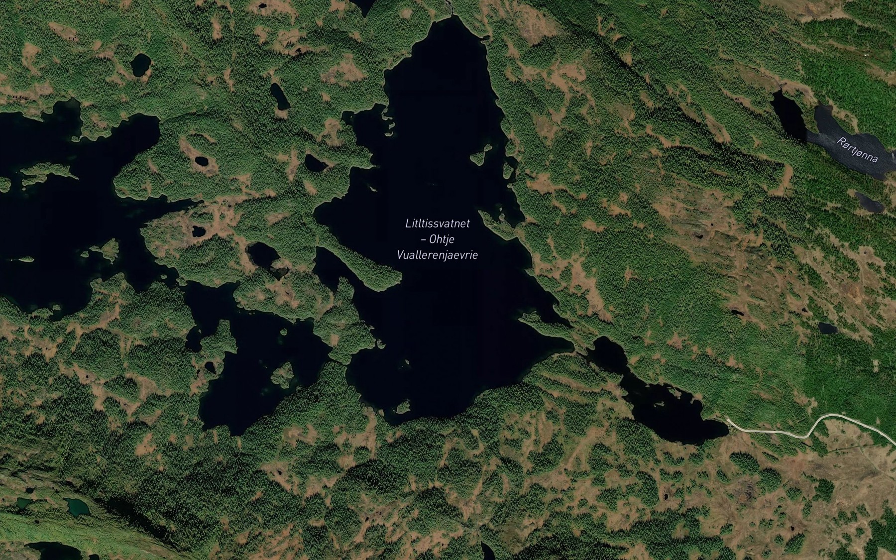 Satellite map of the Vualleren jaevre,ohtj