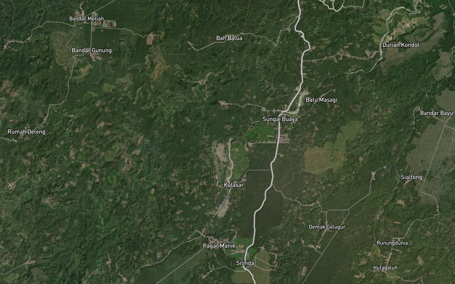 Satellite map of the Sungai Buaya