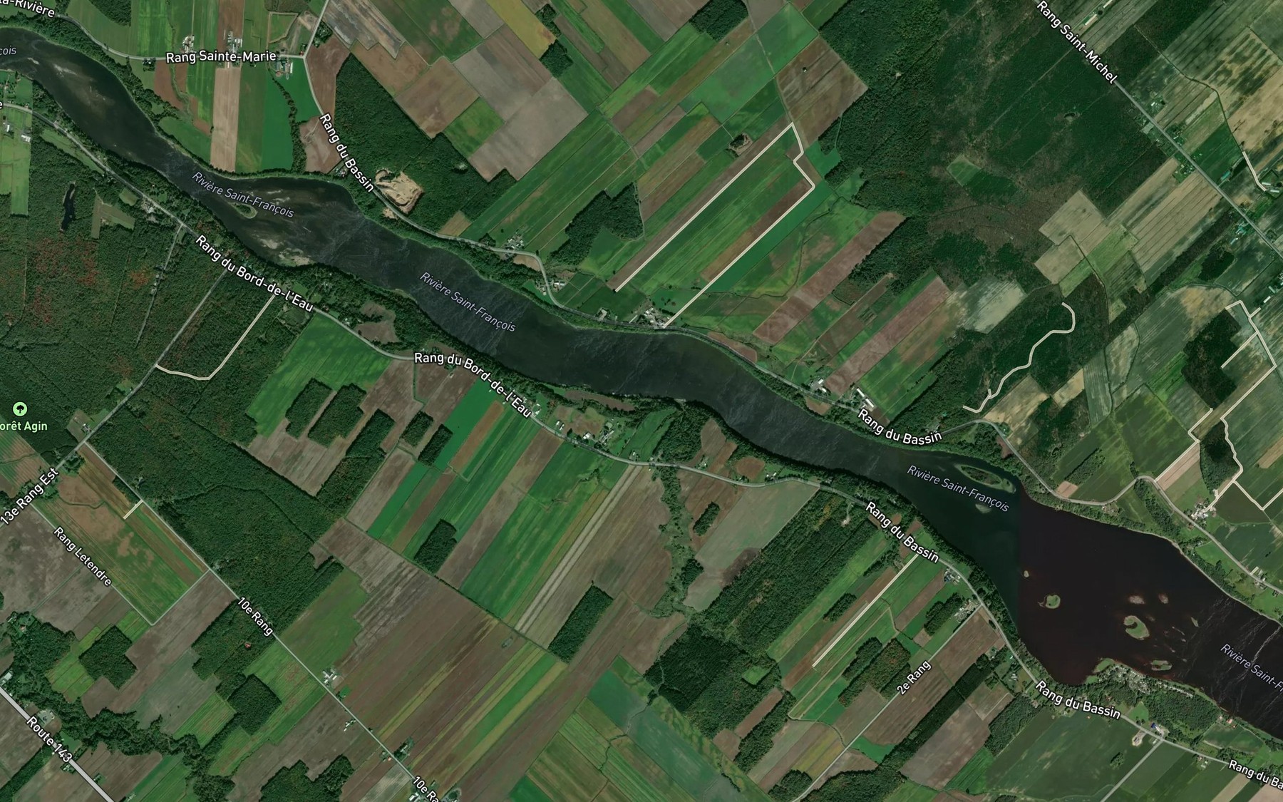 Satellite map of the Ruisseau Samuel-Garon